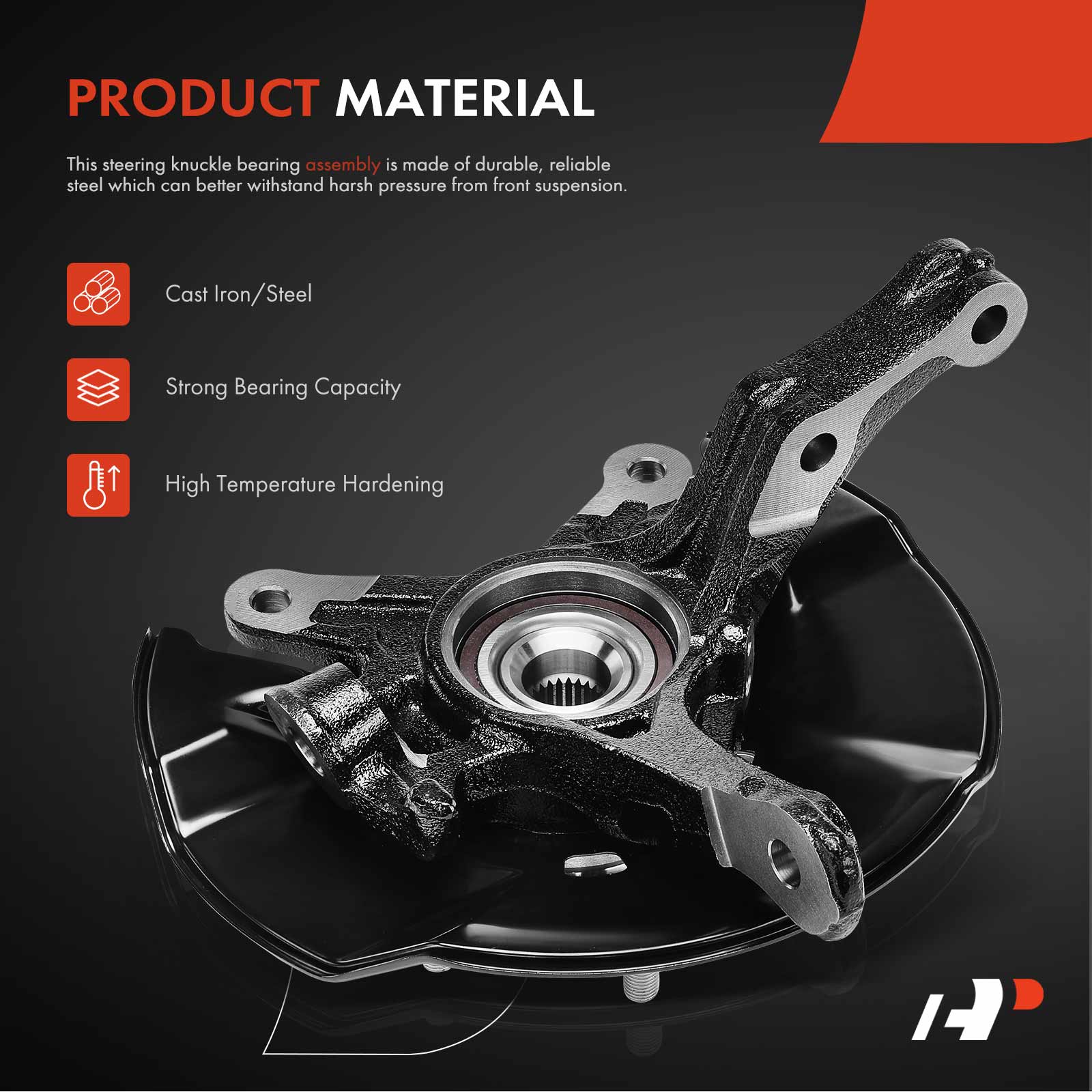 APSKA0266 Front Passenger Steering Knuckle & Hub Bearing Assembly - Image 4