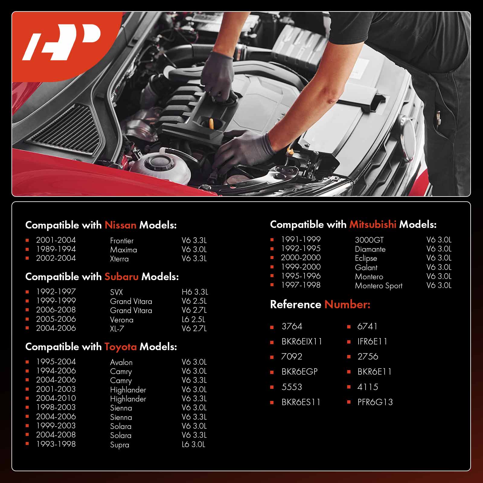 APSP032 6 Pcs Iridium & Platinum Spark Plugs - Image 2