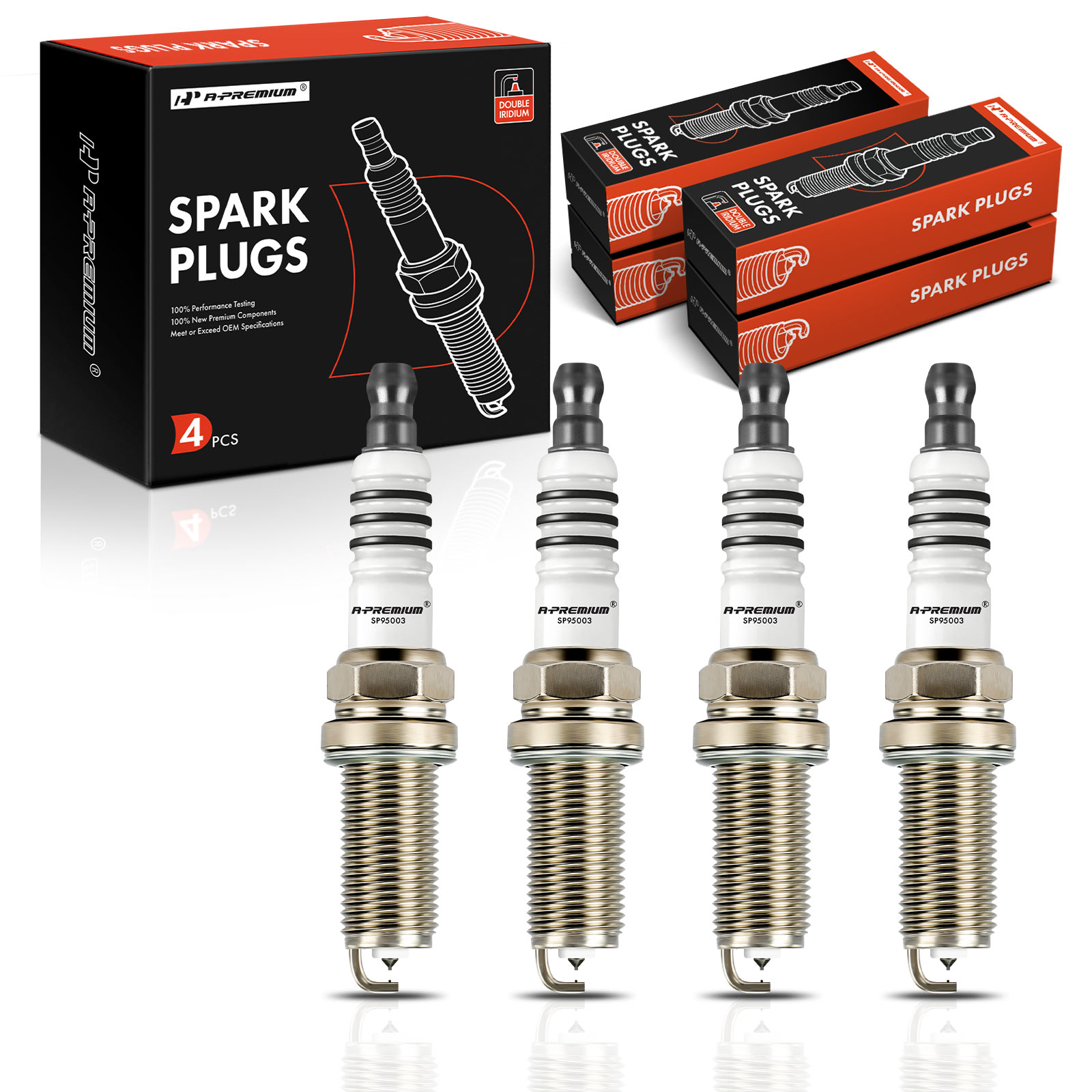 APSP185 4 Pcs Double Iridium Spark Plugs