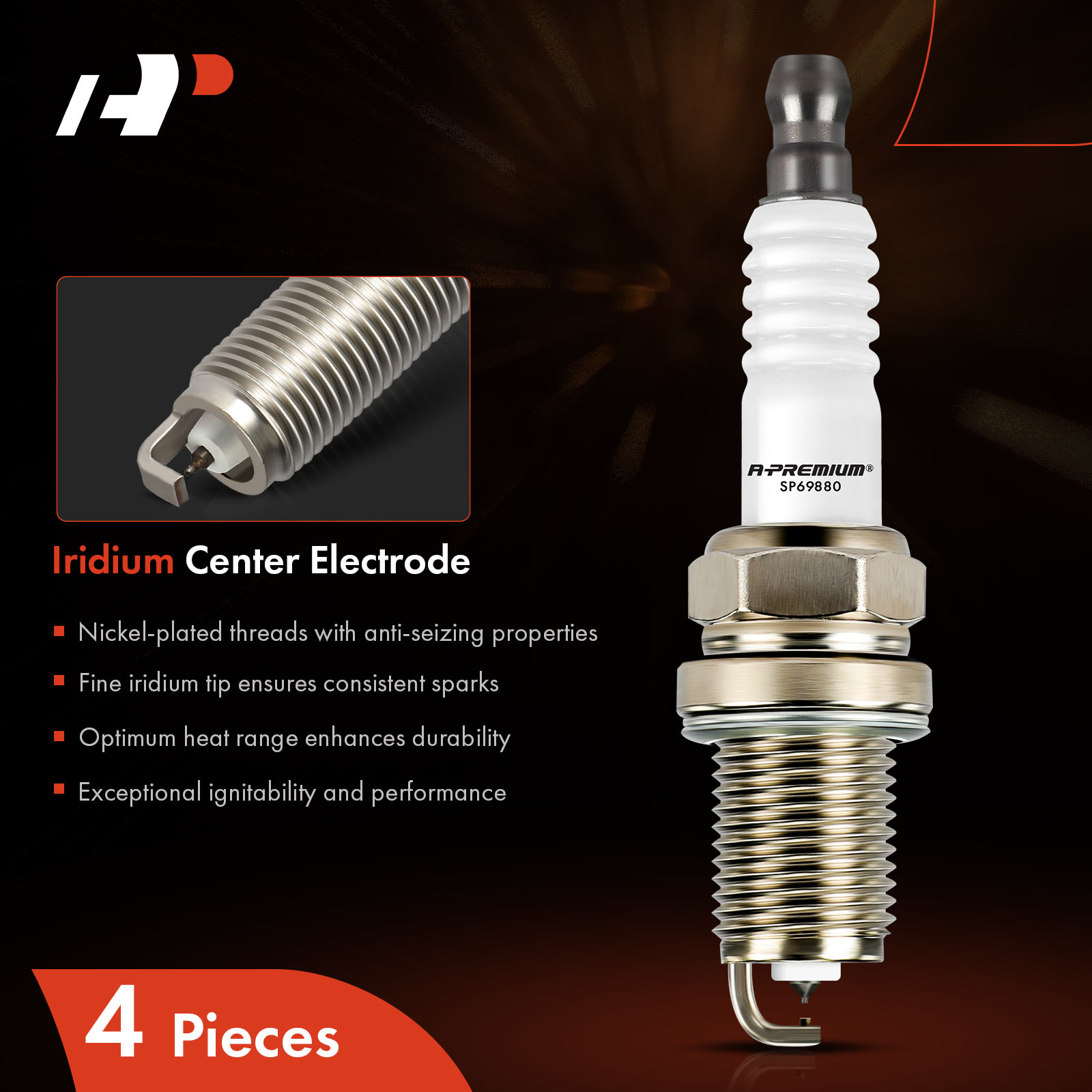 APSP234 4 Pcs Iridium & Platinum Spark Plugs - Image 3