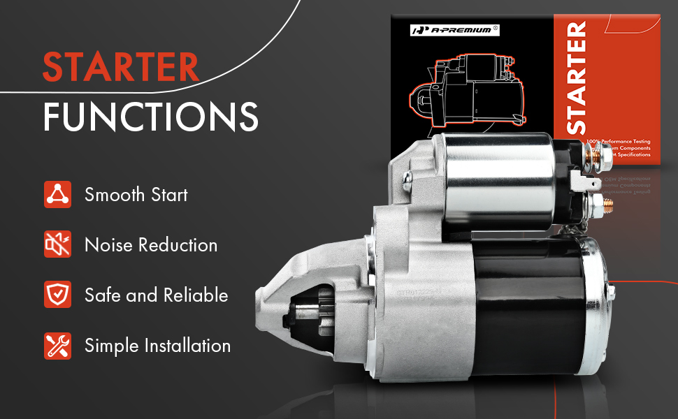 APSTR142 Starter Motor 1.2KW 12V CW 9 Teeth - Image 2