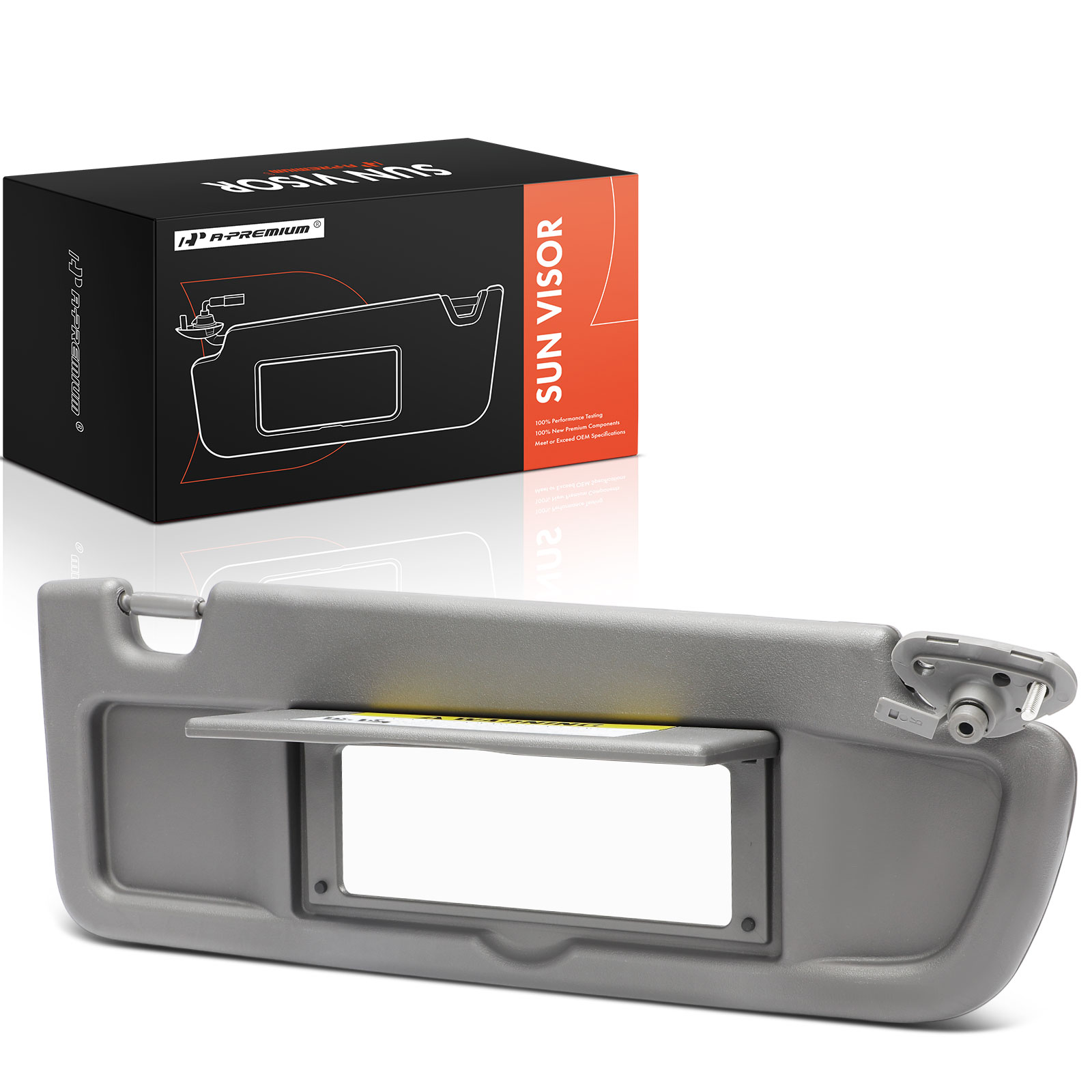 APSVR105 Passenger Atlas Gray Sun Visor with Mirror