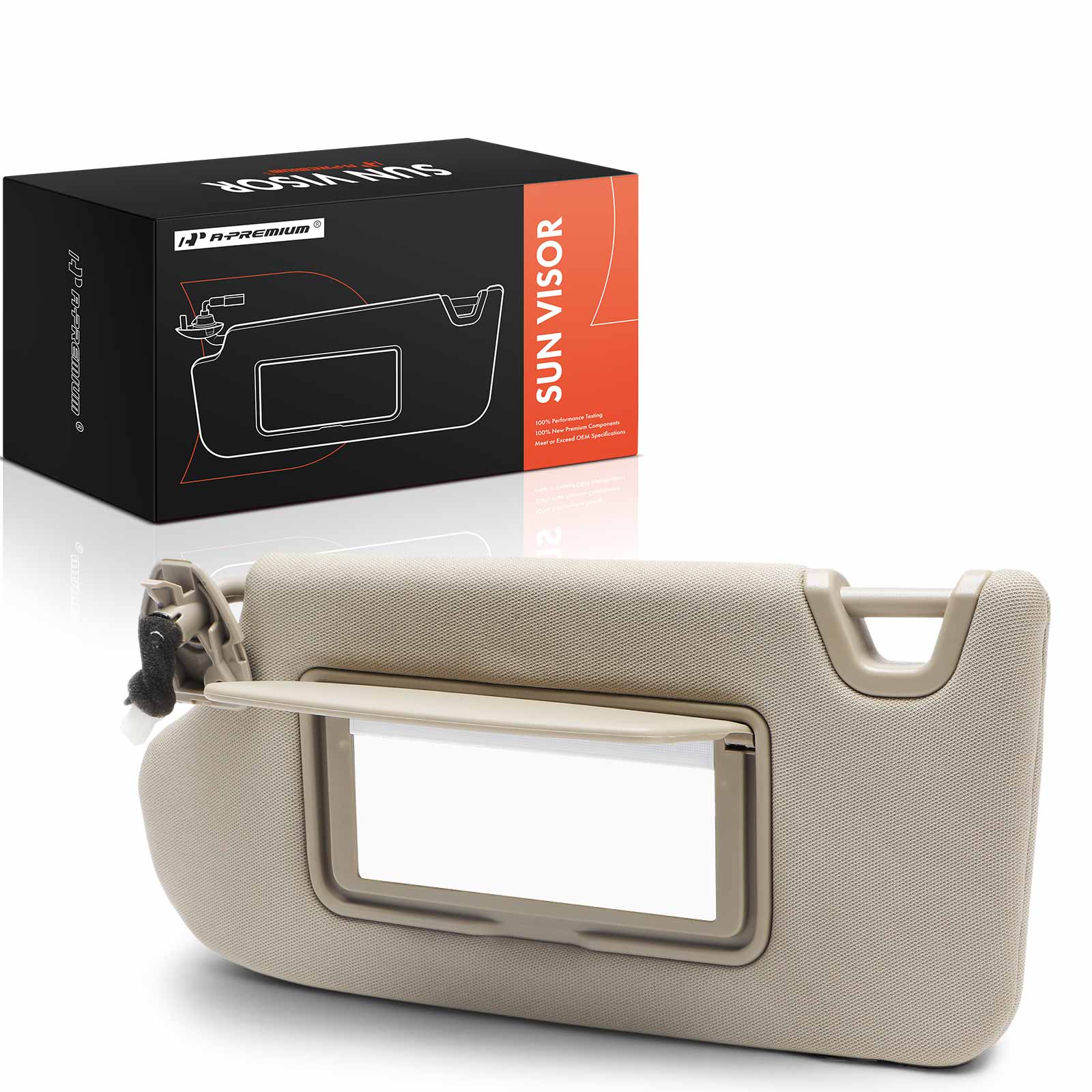 APSVR141 Driver Beige Sun Visor with Light and Mirror
