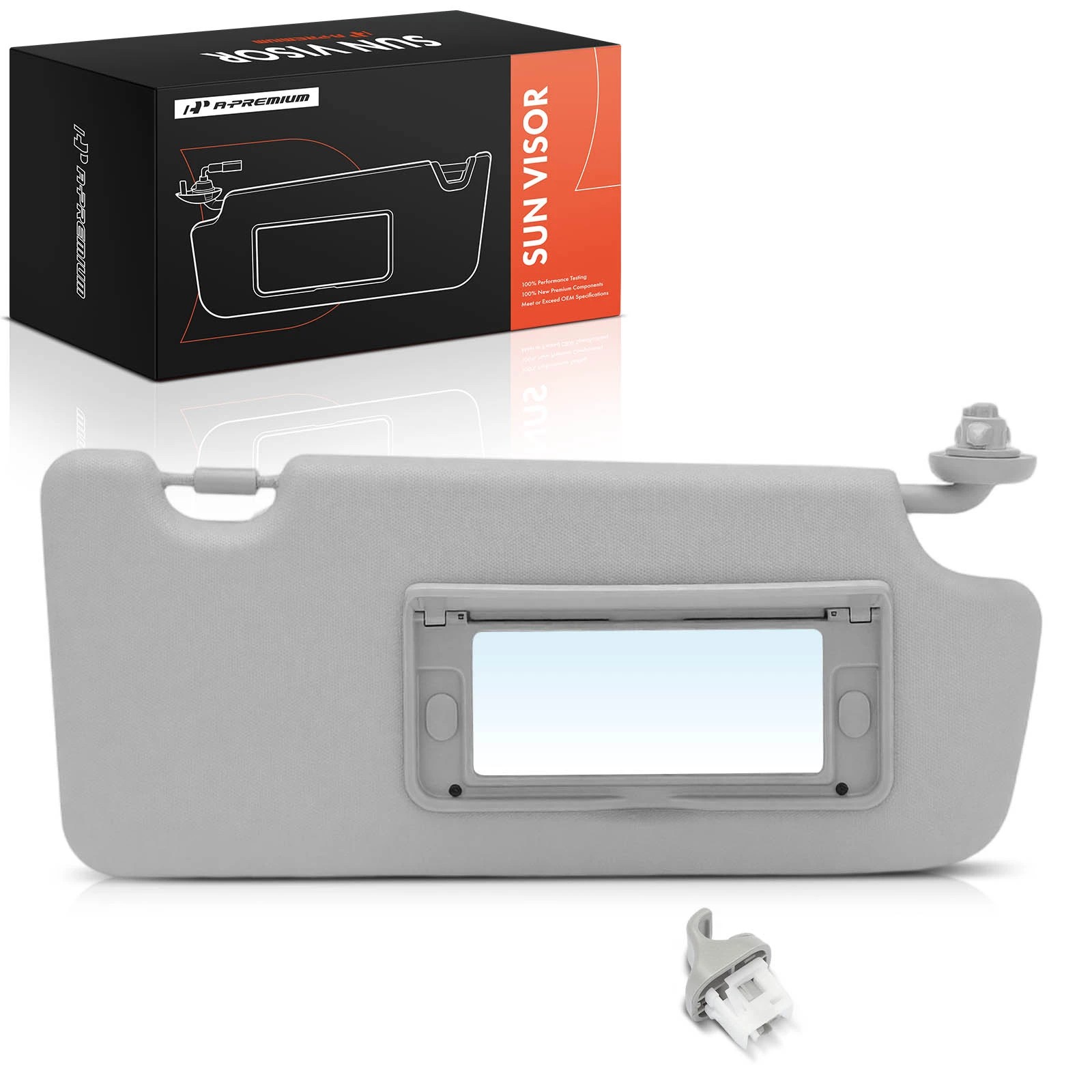 APSVR196 Passenger Clear Gray Sun Visor with Mirror