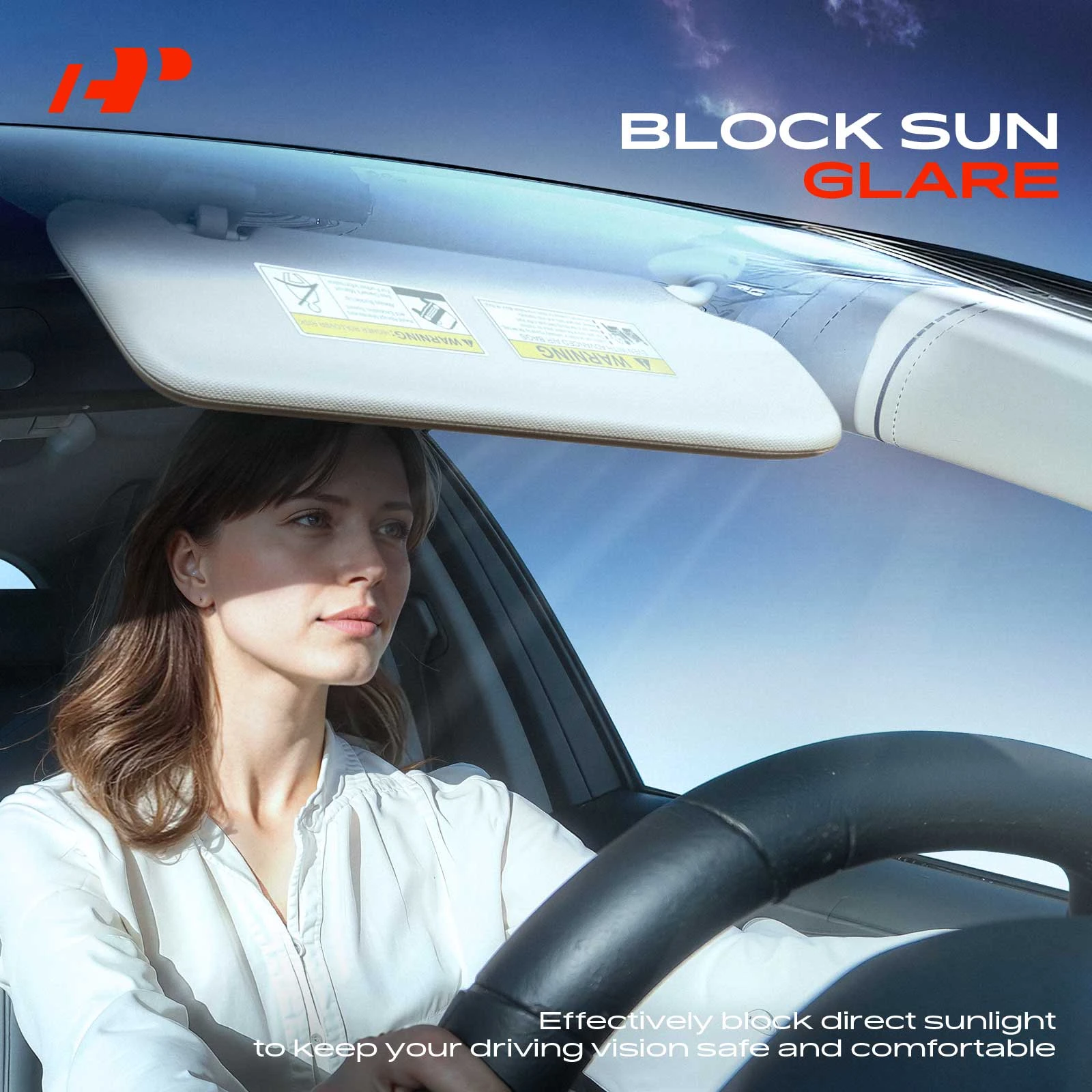 APSVR196 Passenger Clear Gray Sun Visor with Mirror - Image 5