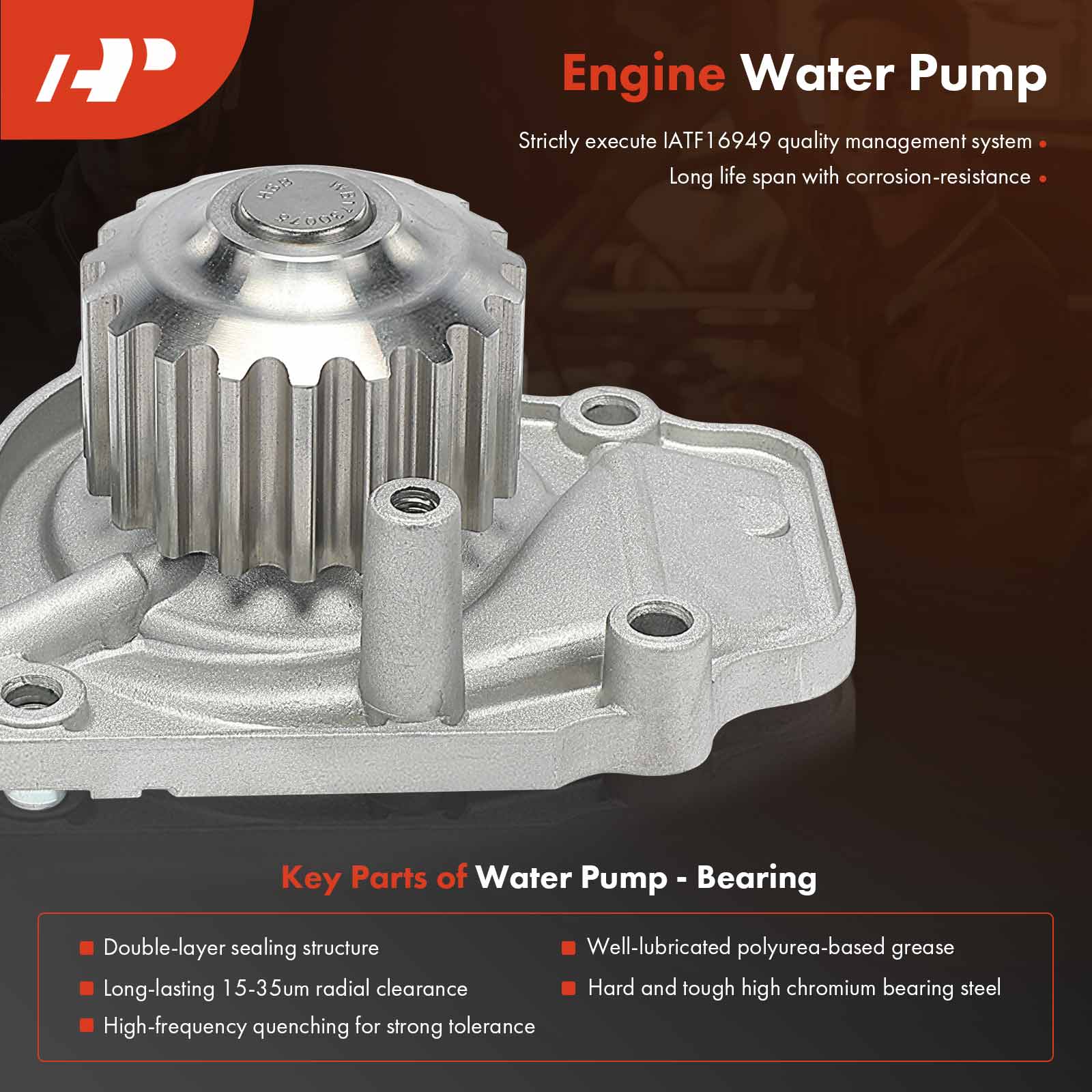 APTBK510 5 Pcs Timing Belt Kit with Water Pump - Image 5