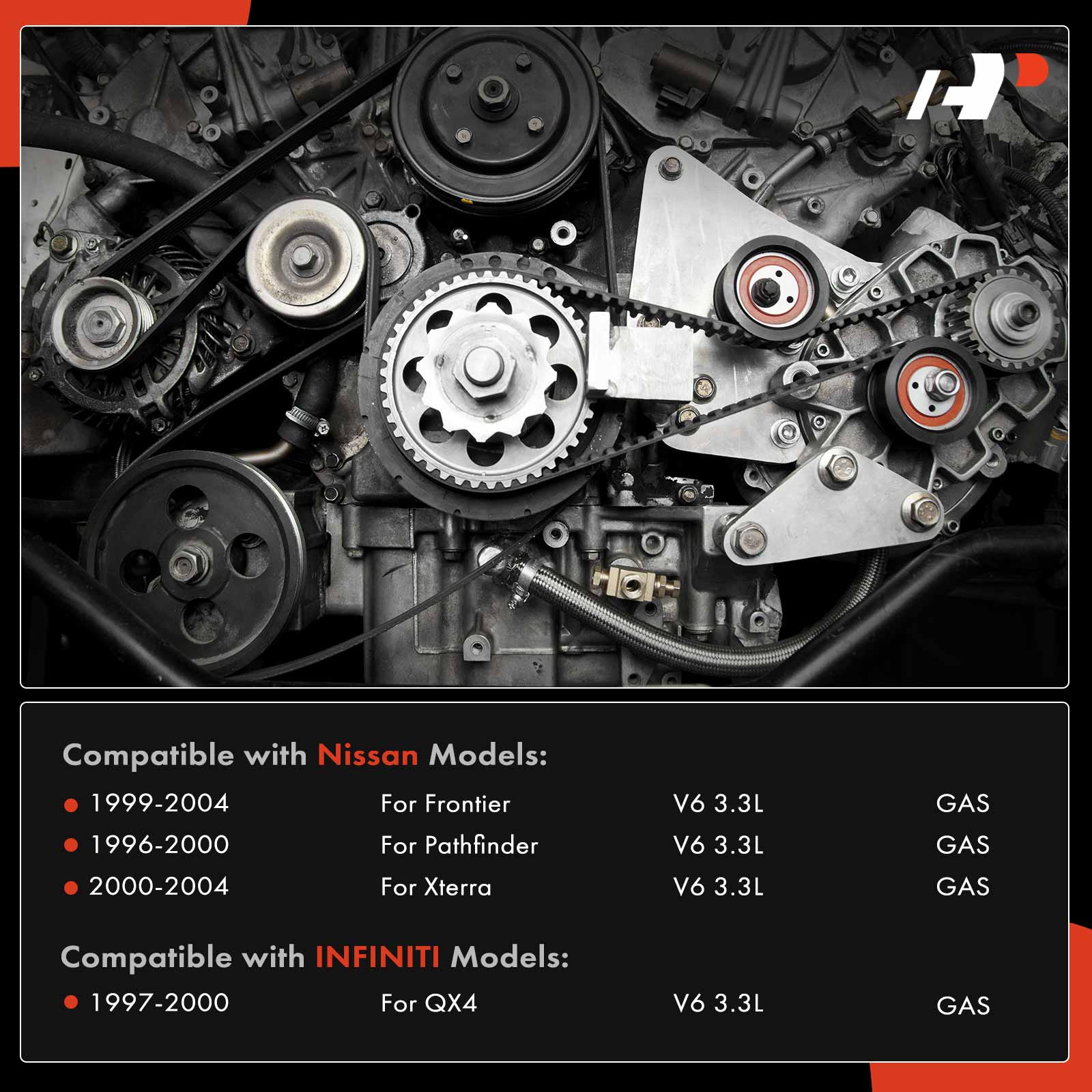 APTBK545 6 Pcs Timing Belt Kit with Water Pump - Image 2