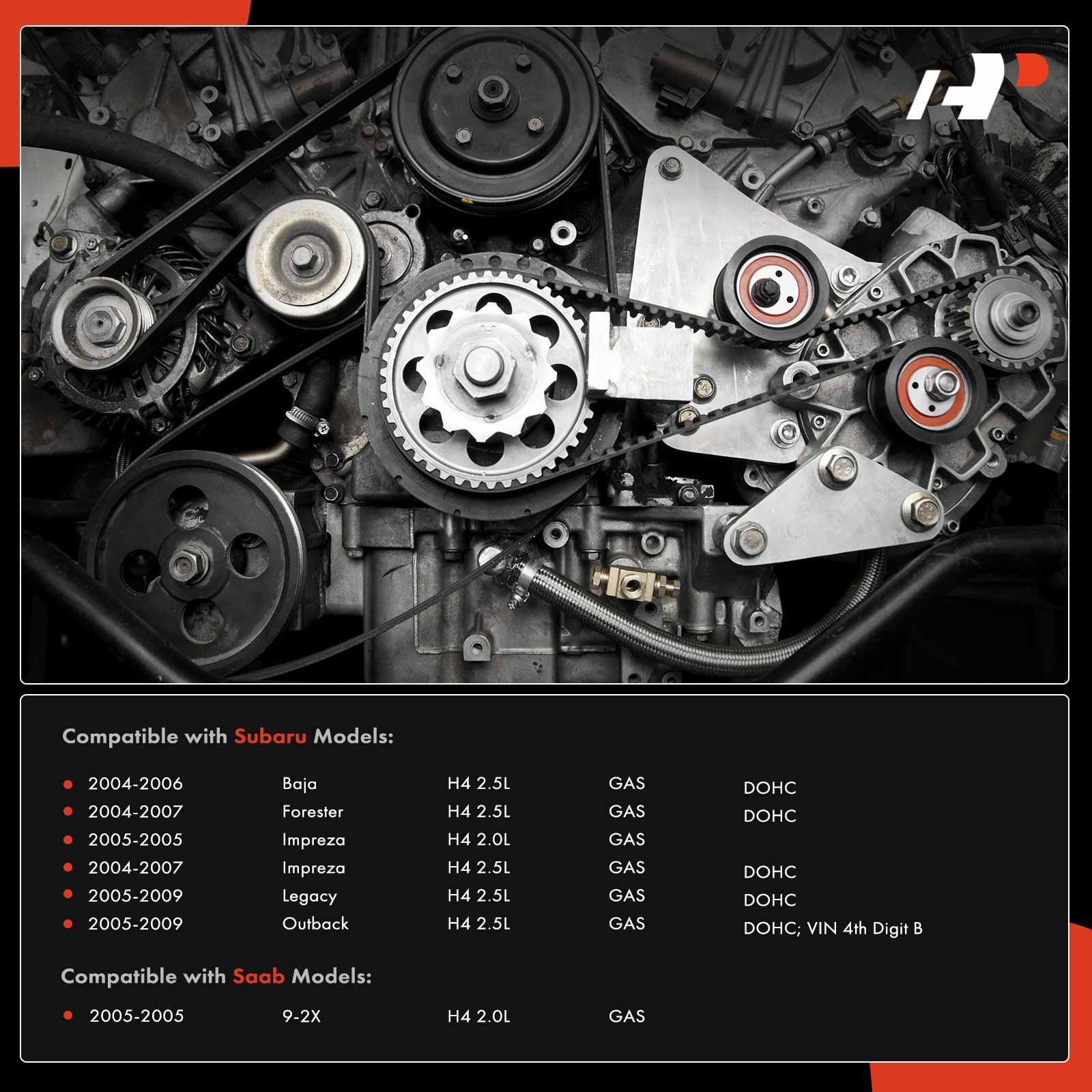 APTBK603 12 Pcs Timing Belt Kit with Water Pump - Image 2