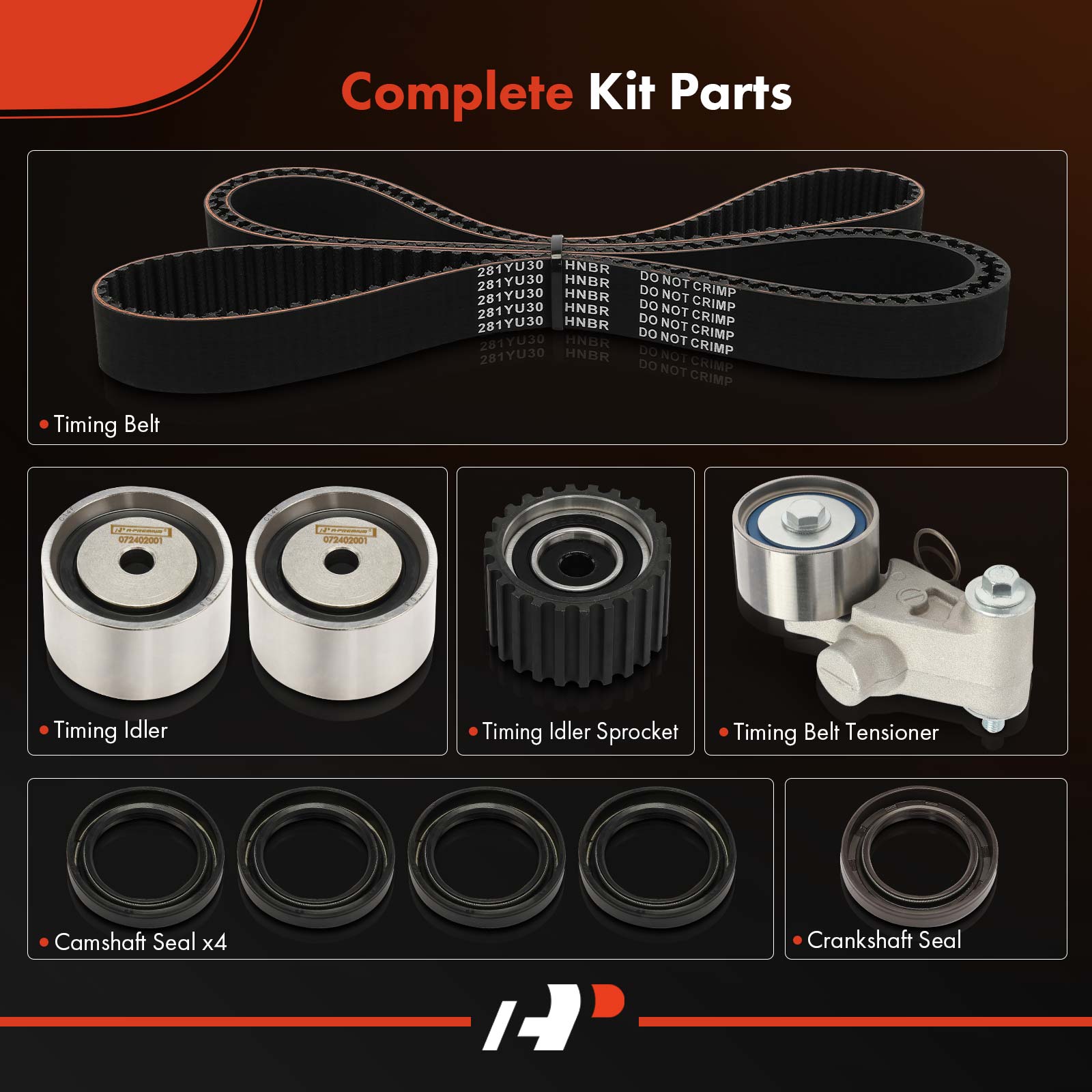 APTBK715 10 Pcs Timing Belt Kit - Image 2