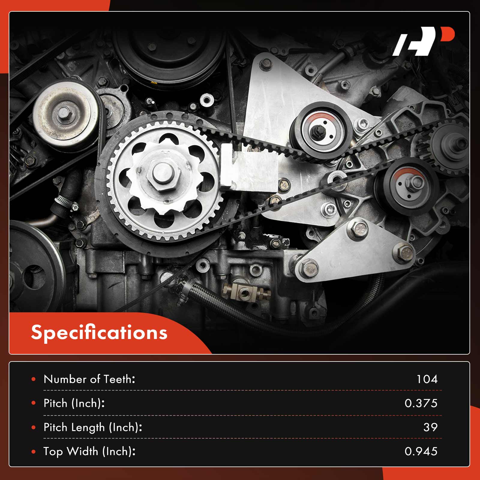 APTBT021 Engine Timing Belt - Image 2