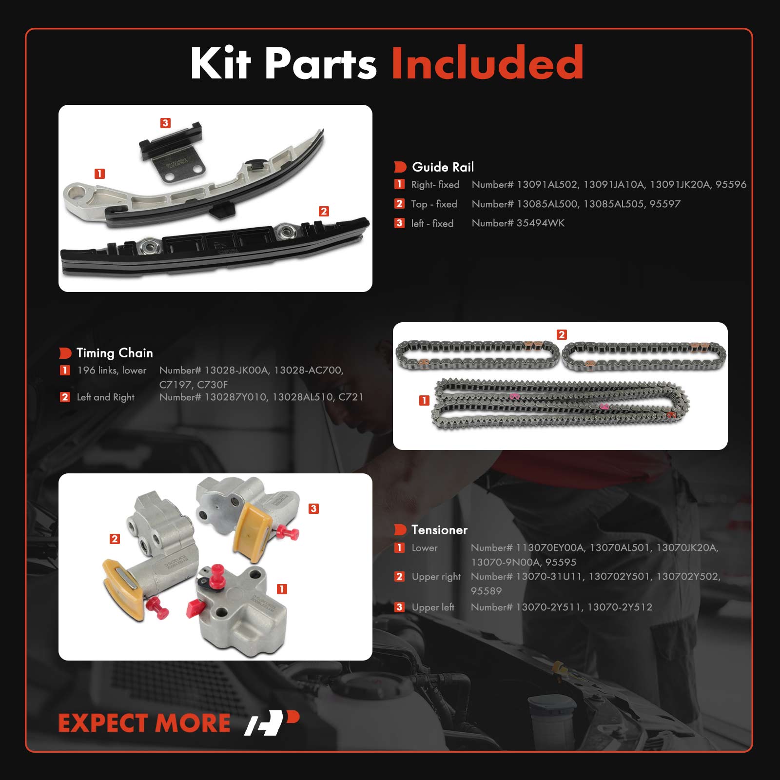 APTCK077 9x Engine Timing Chain Kit - Image 2