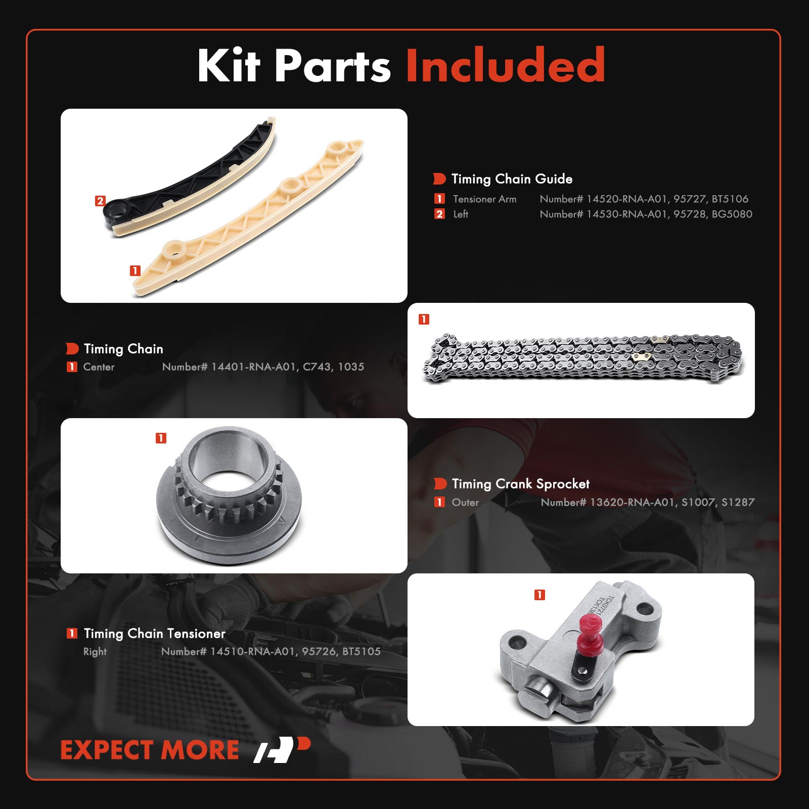 APTCK080 5x Engine Timing Chain Kit - Image 2