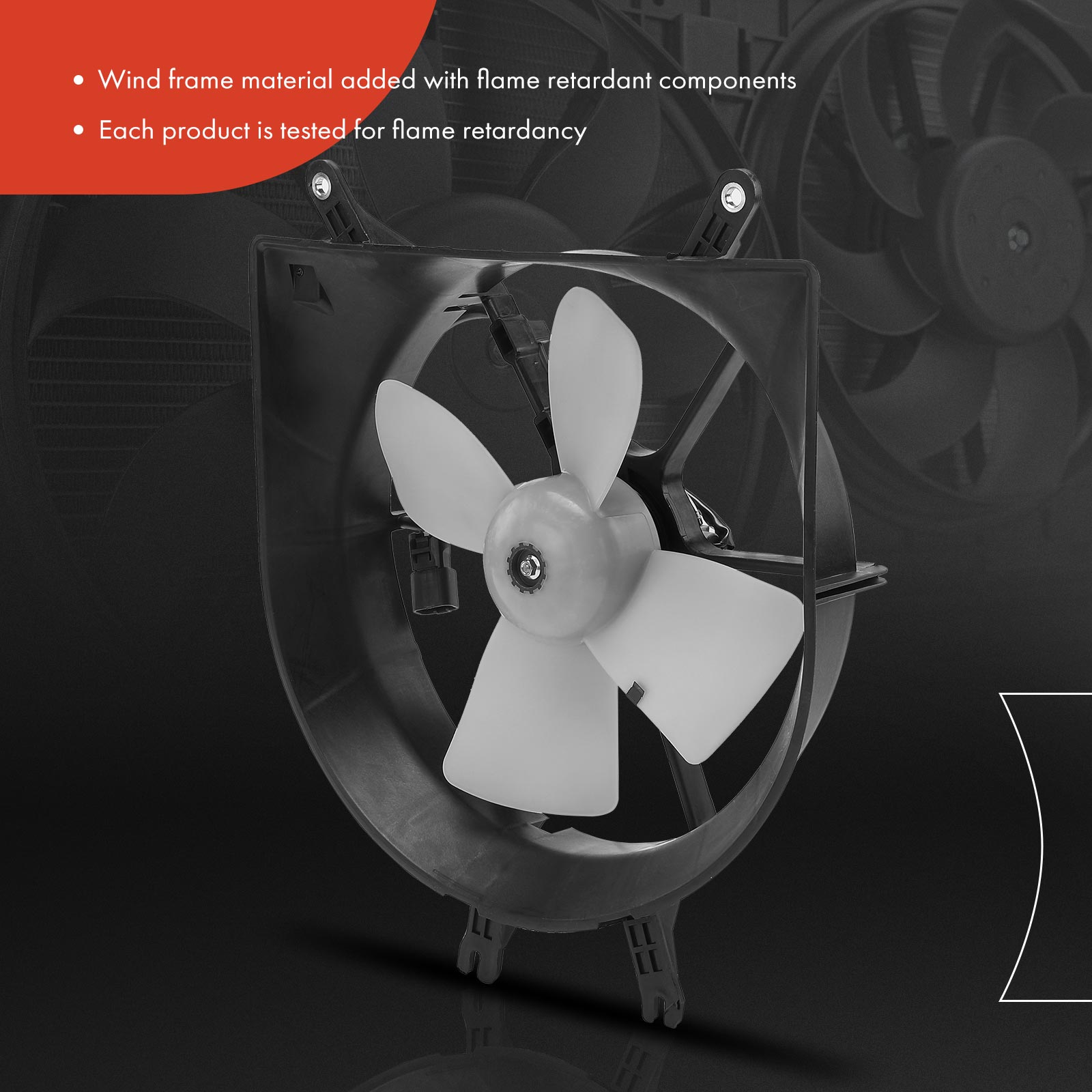 APTF0385 Left Engine Radiator Cooling Fan Assembly with Shroud - Image 3