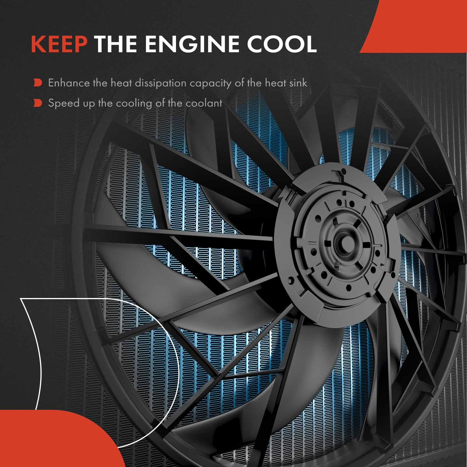 APTF0385 Left Engine Radiator Cooling Fan Assembly with Shroud - Image 5