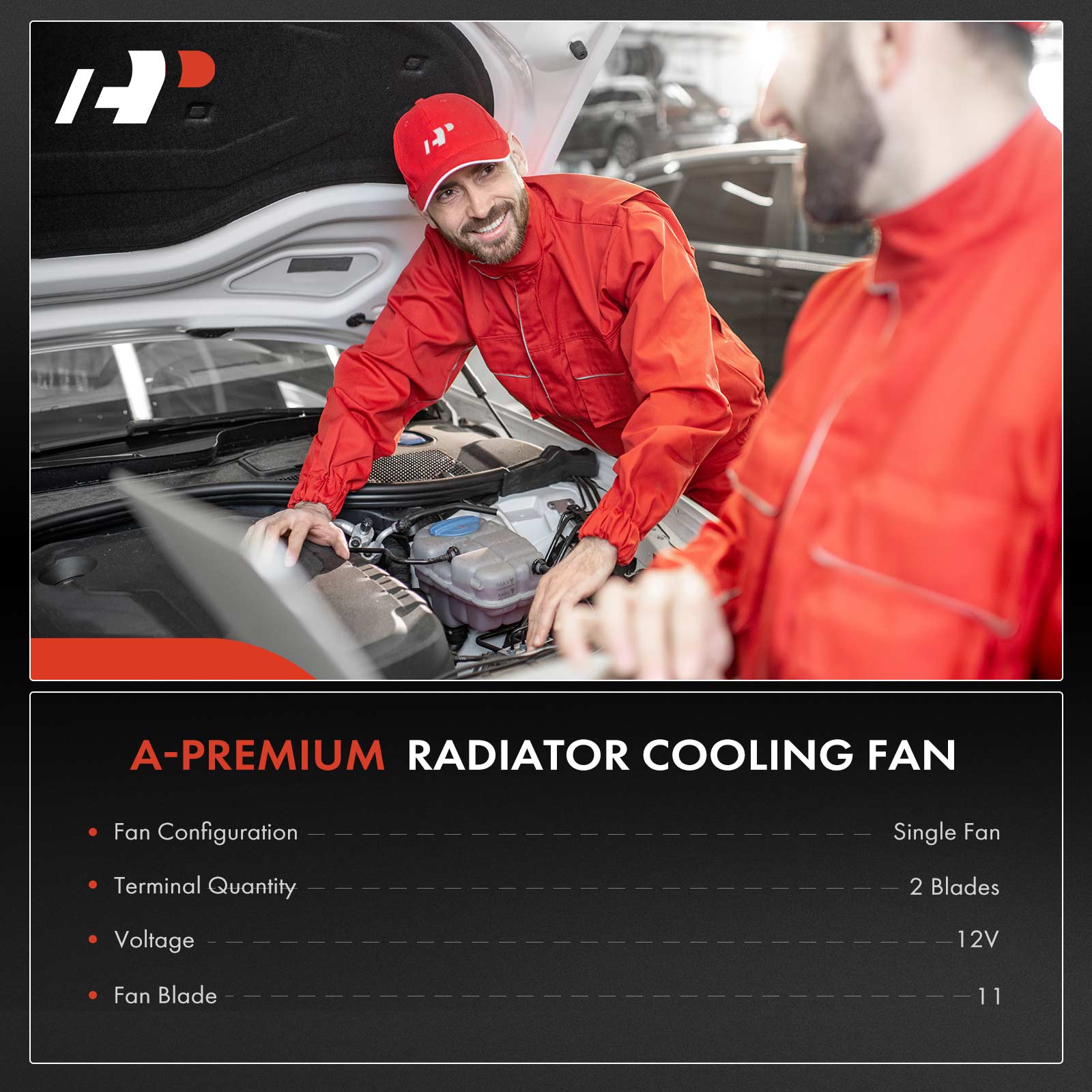 APTF0763 Single Radiator Cooling Fan with Shroud Assembly - Image 2