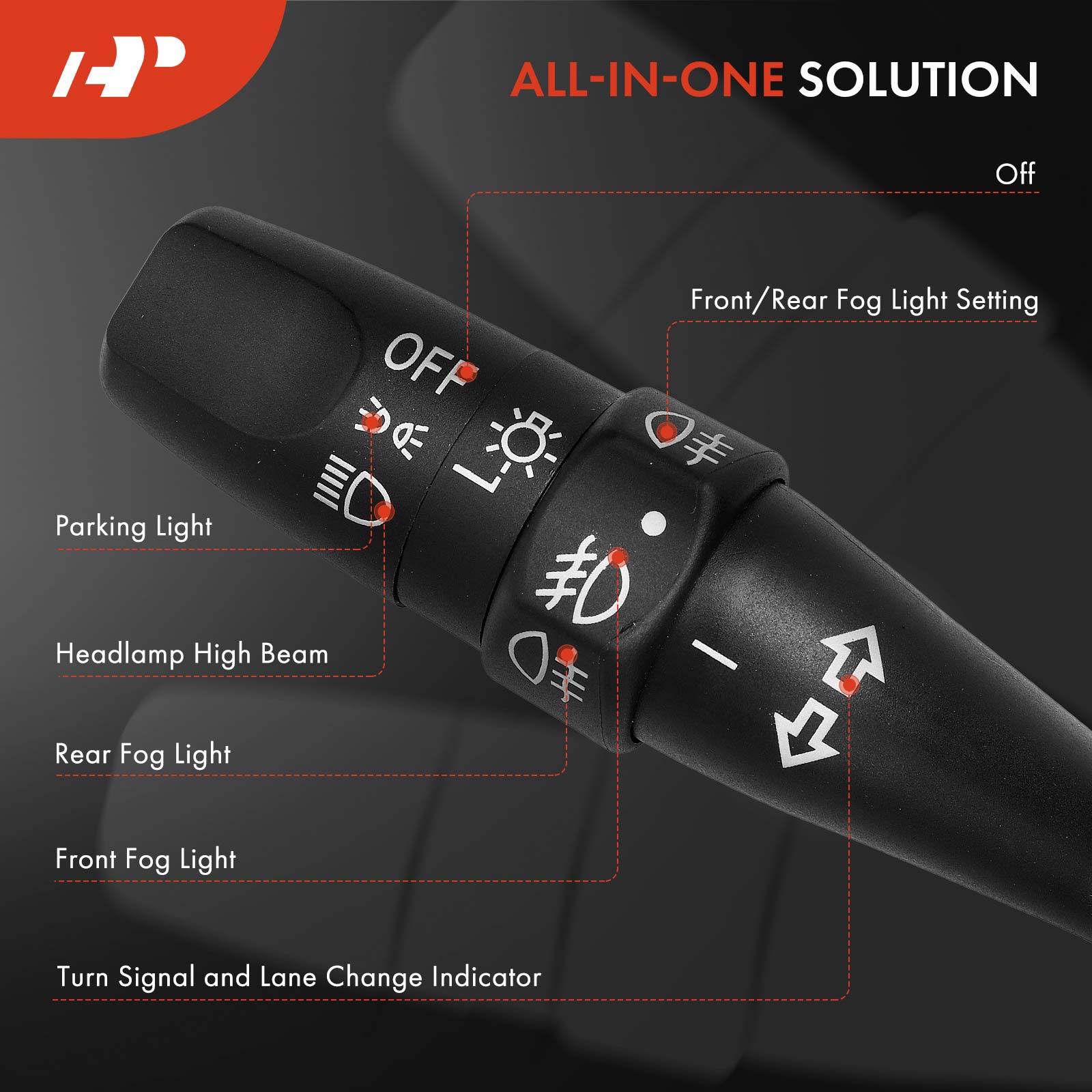 APTSS271 Turn Signal Headlight Switch with 12-Blades - Image 2