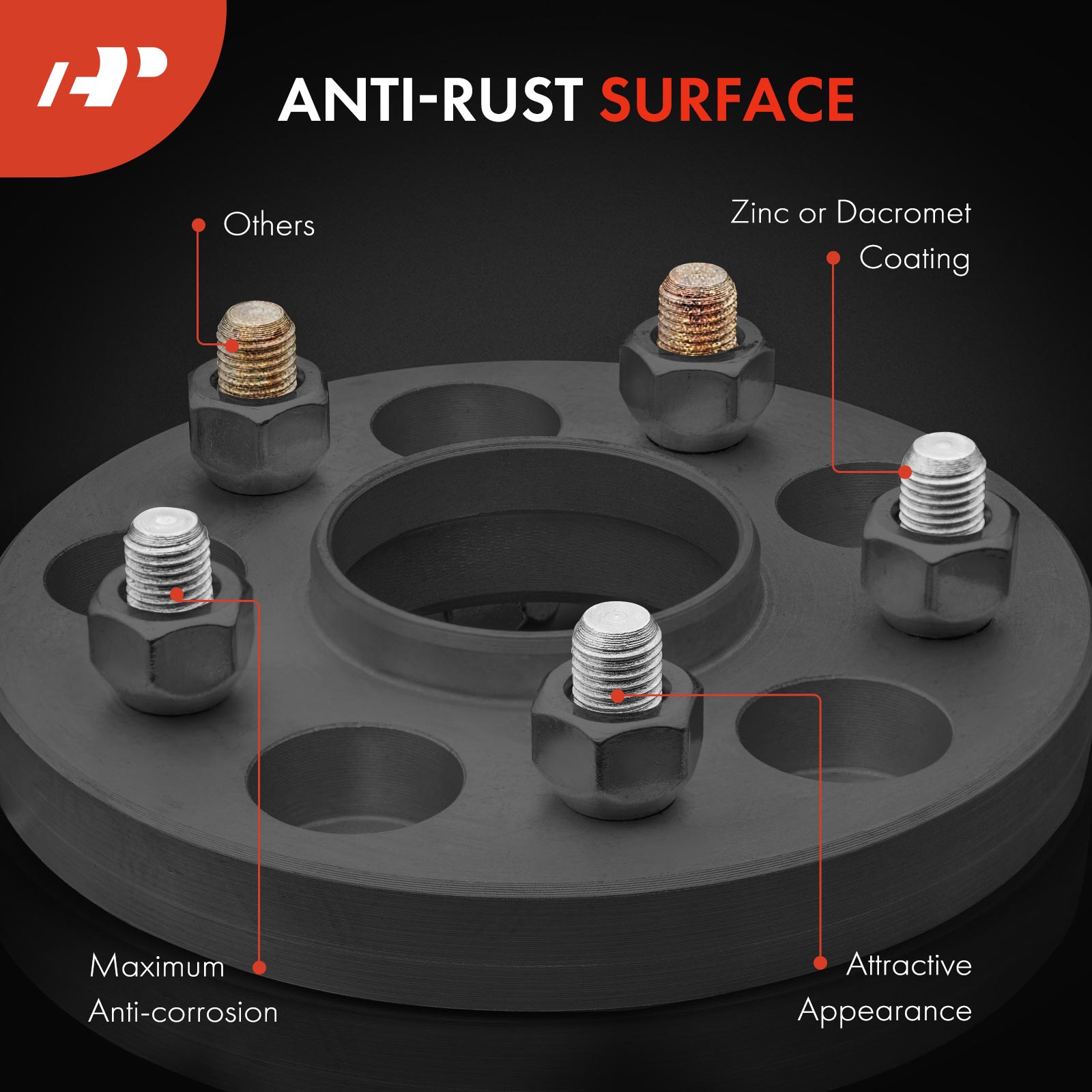 APWHS041 10x Front or Rear M12-1.50 Wheel Lug Stud - Image 5