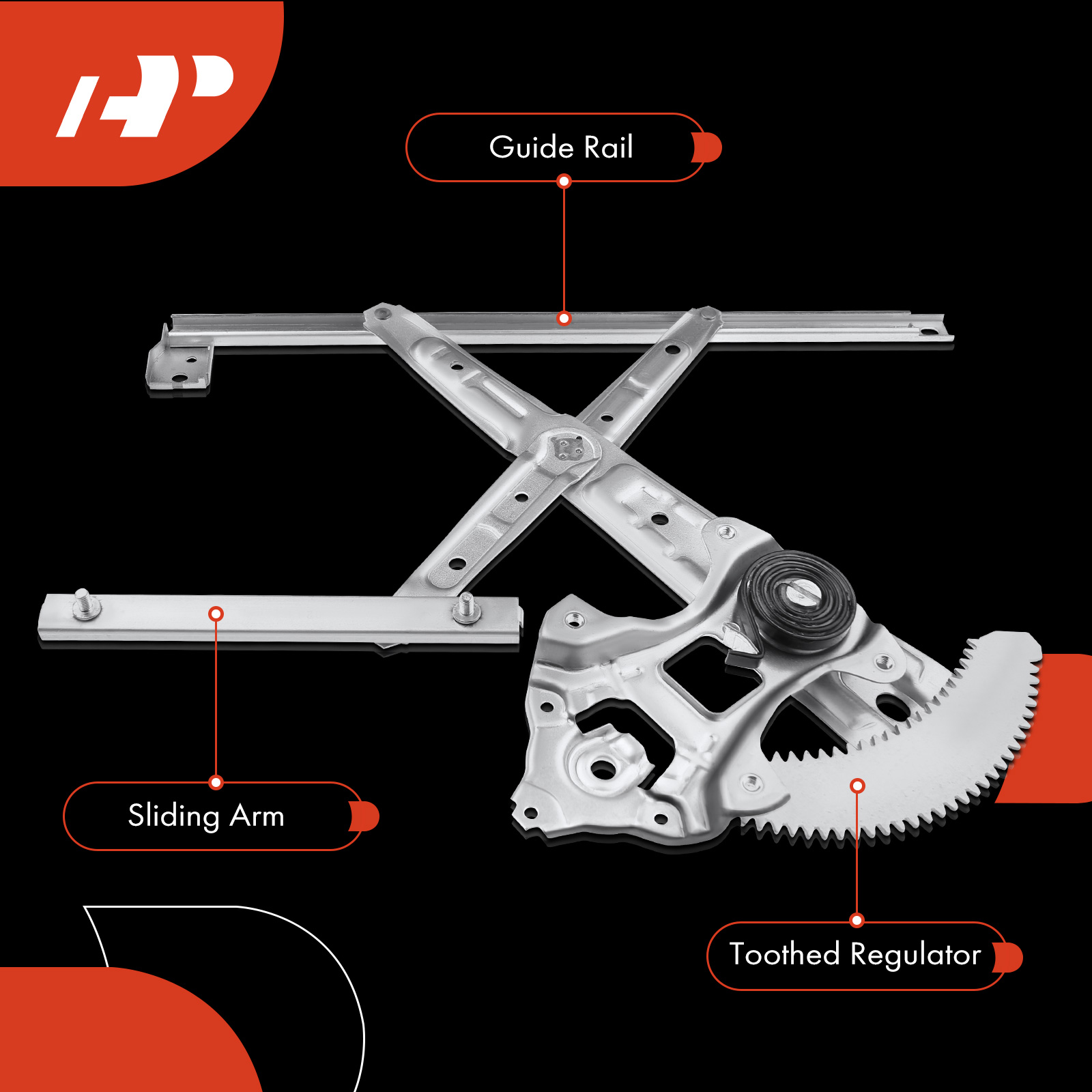 APWR1496 Front Passenger Power Window Regulator without Motor - Image 5