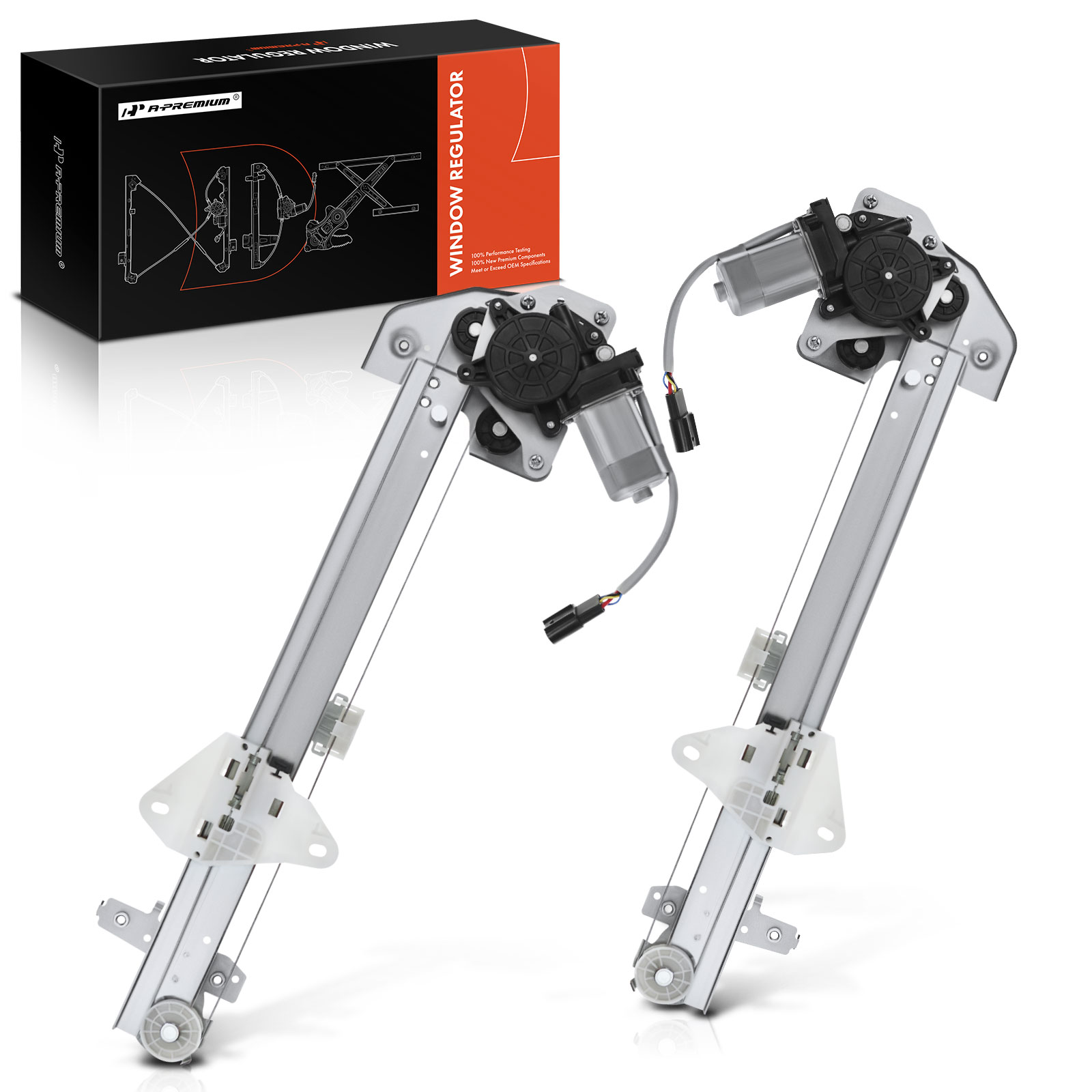APWR3213 2 Pcs Front Power Window Regulator with 6-pin