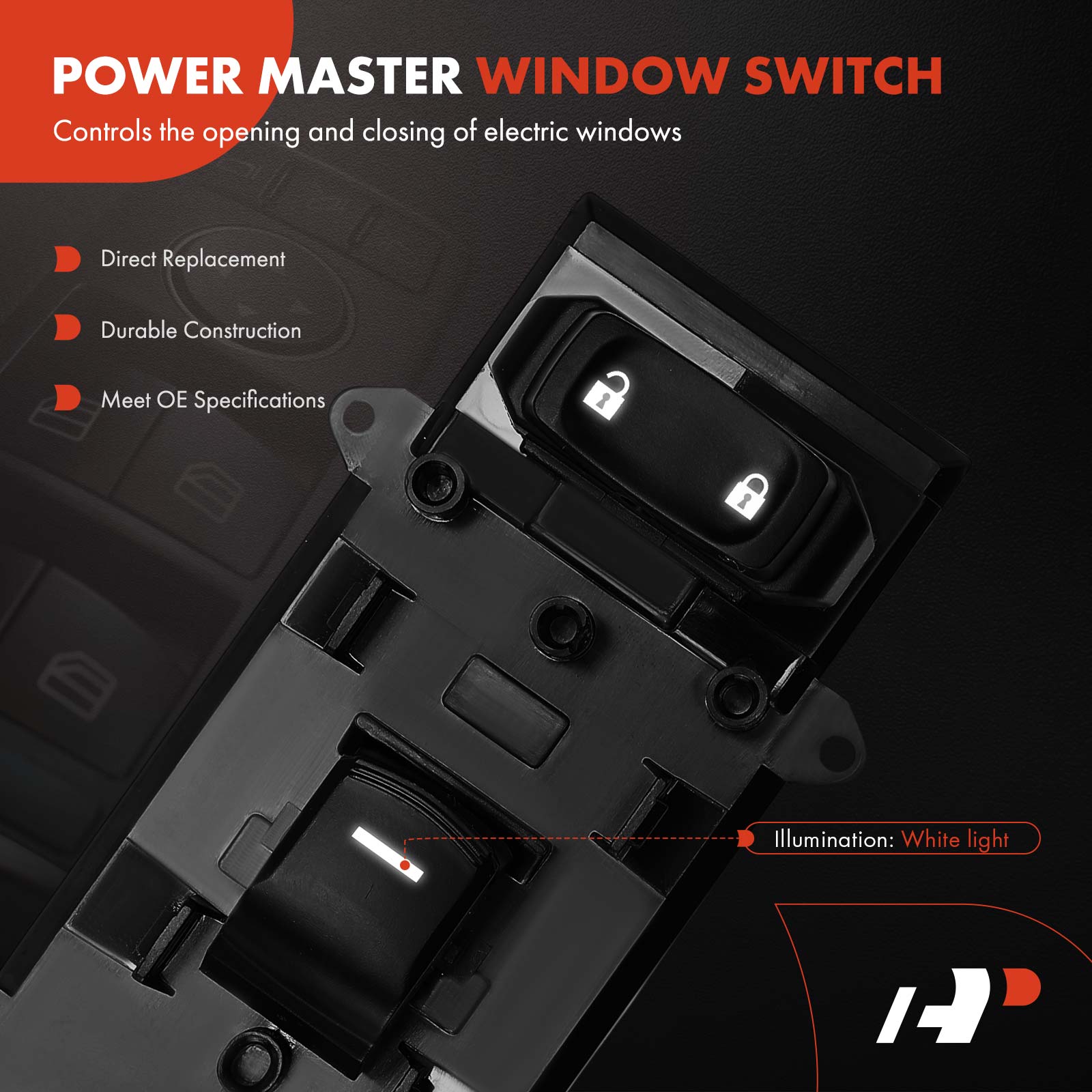 APWS1194 Front Passenger Power Window Switch - Image 3