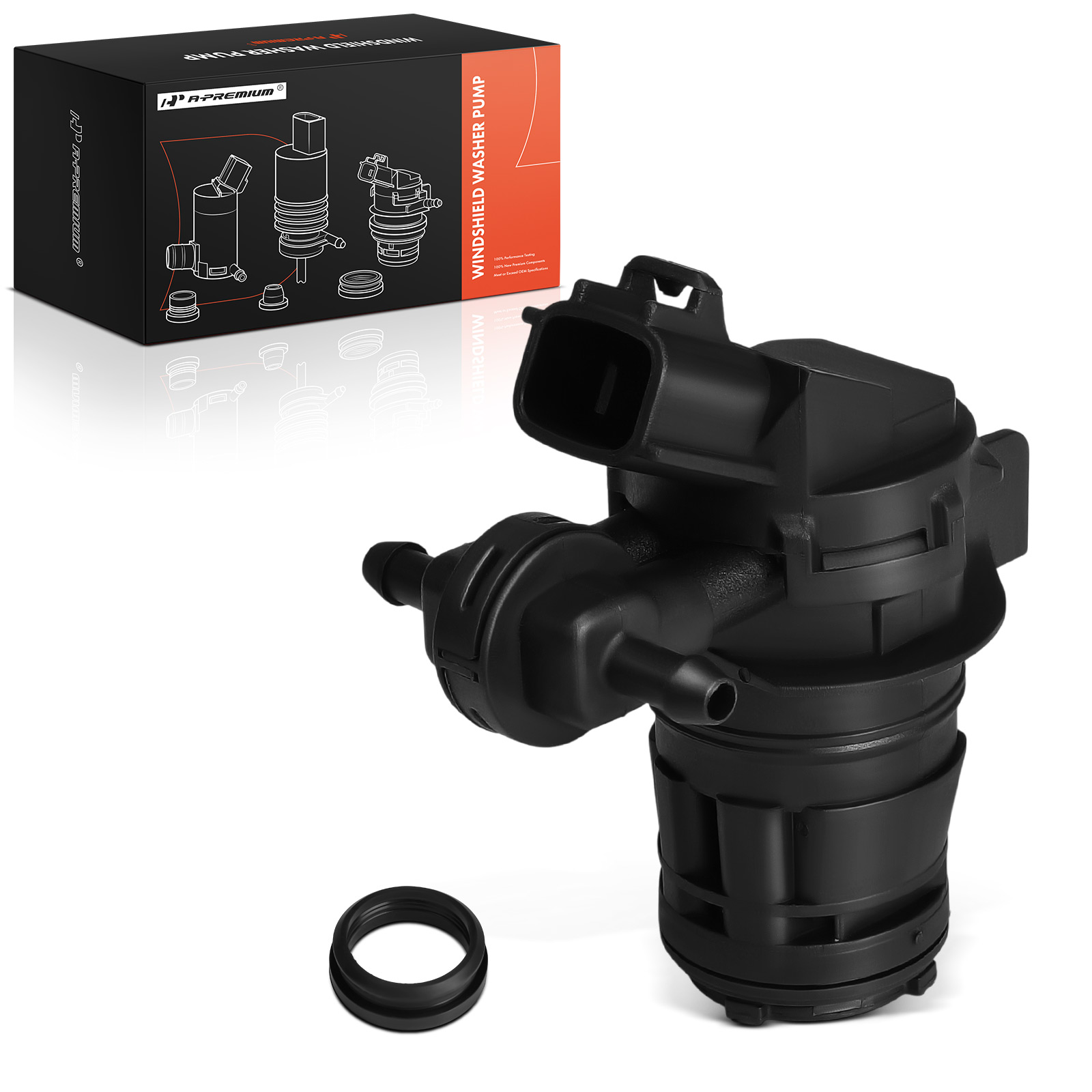 APWWP035 Front or Rear Windshield Washer Pump with Rubber Grommet
