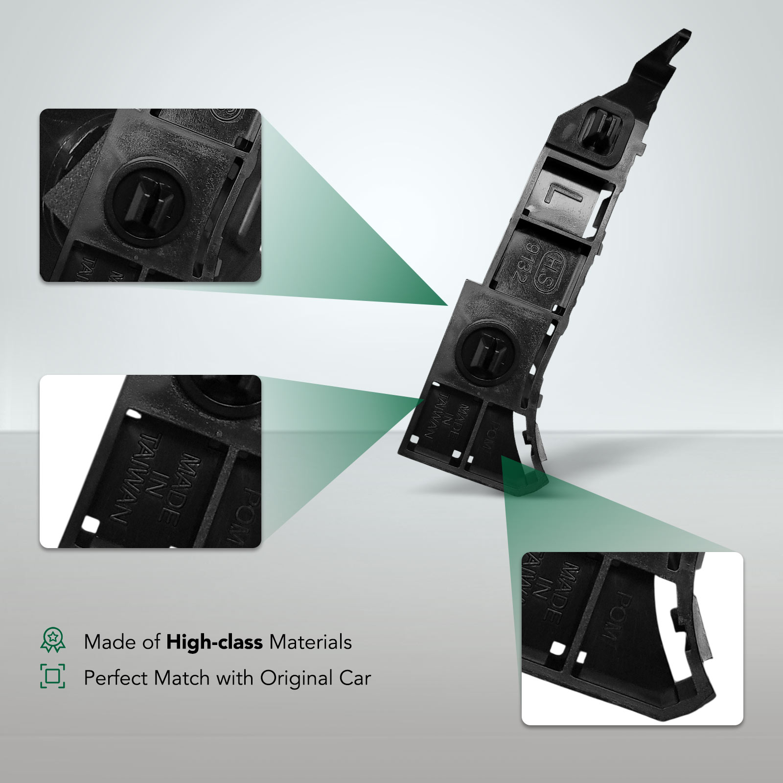 YHTBBT10700 Front Driver Plastic Bumper Bracket Stay - Image 4