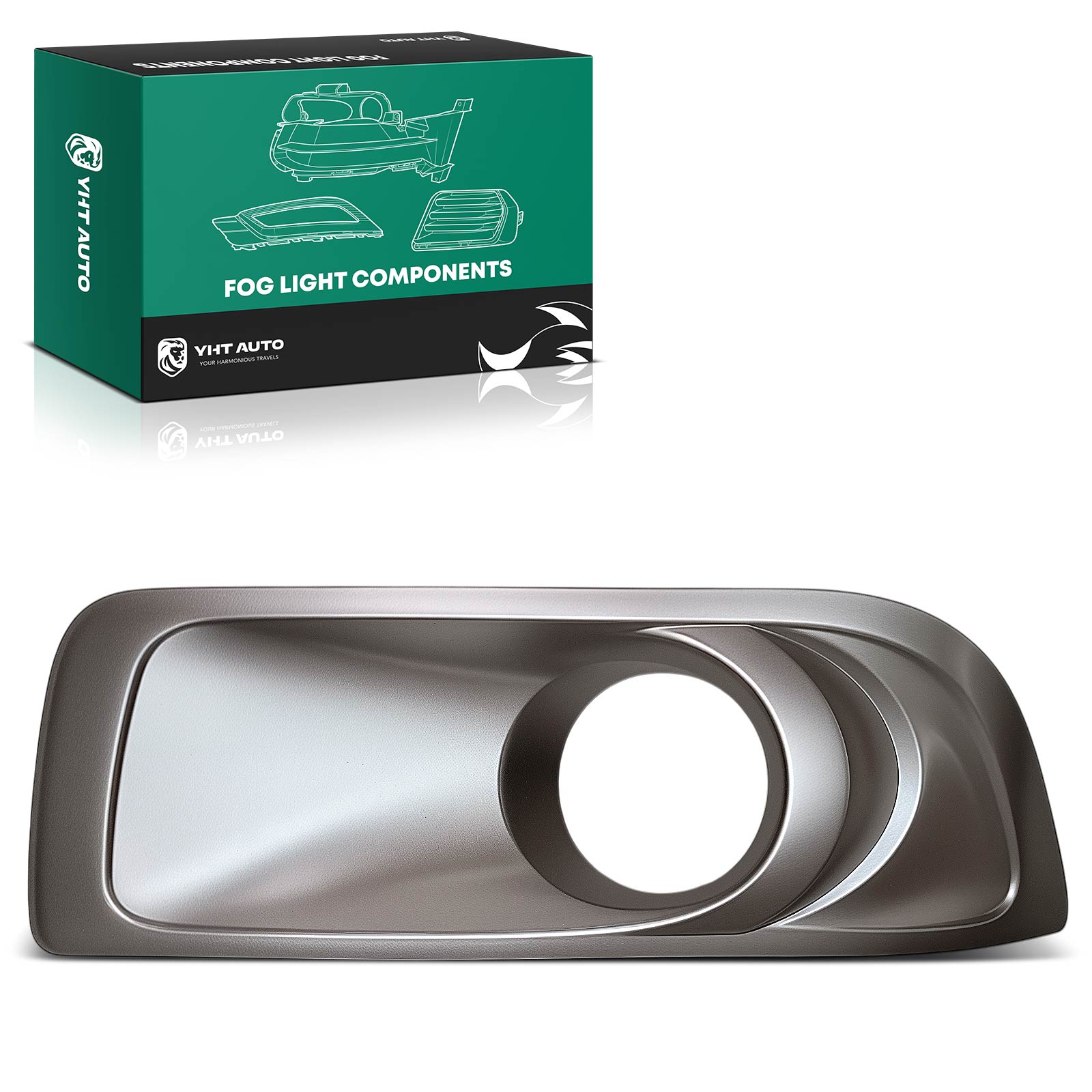 YHTFLC0484 Front Driver Chrome Fog Lamp Light Bezel