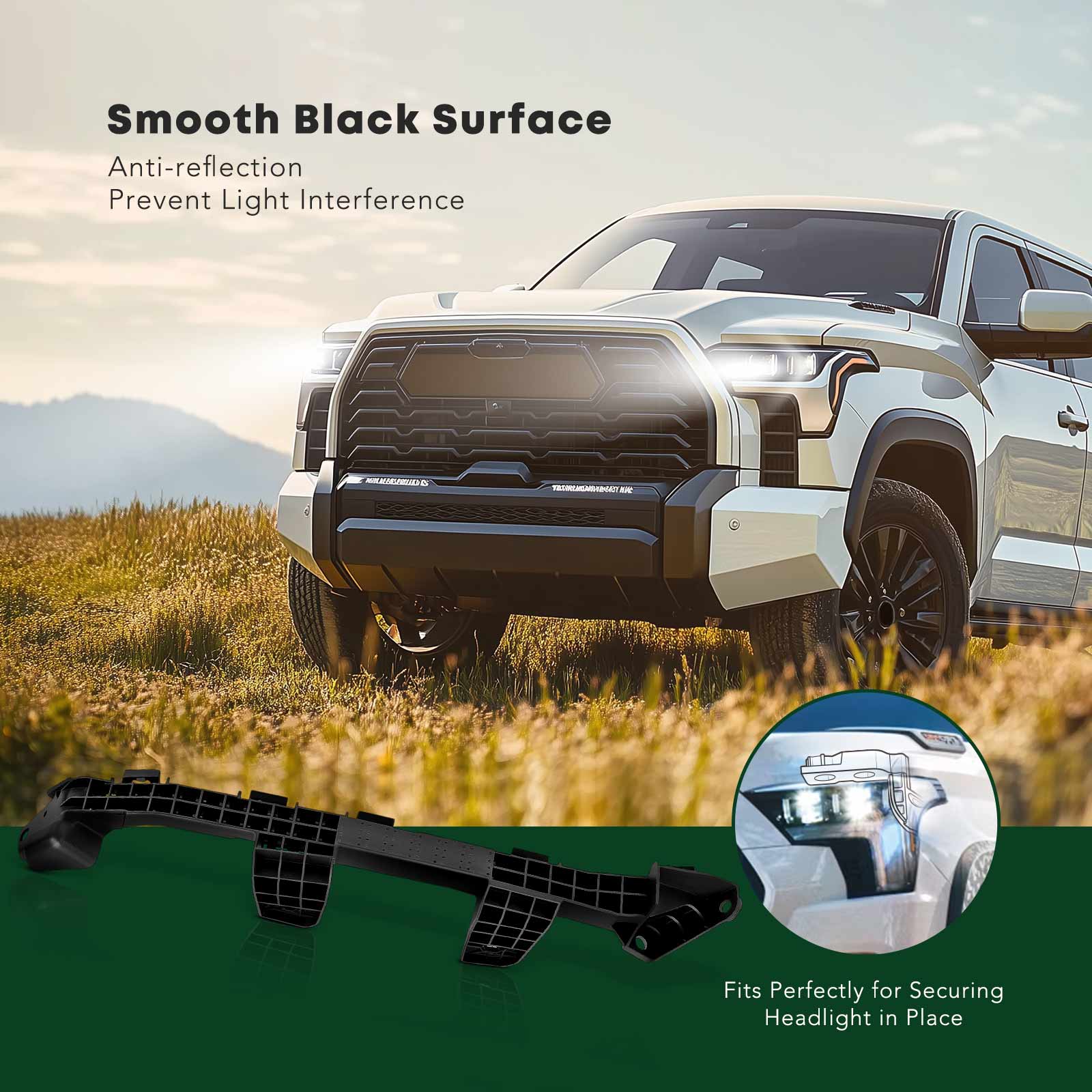 YHTLBK0016 Front Driver Inner Headlight Bracket Support - Image 4