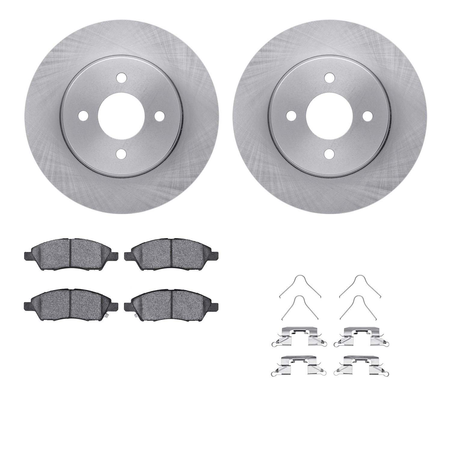 WFWH1-67124 Front Brake Disc and Pad Kit, Plain Surface, 267 mm, Ceramic, R1 eLINE Silver Rotors with Ceramic Pads Series - Image 2