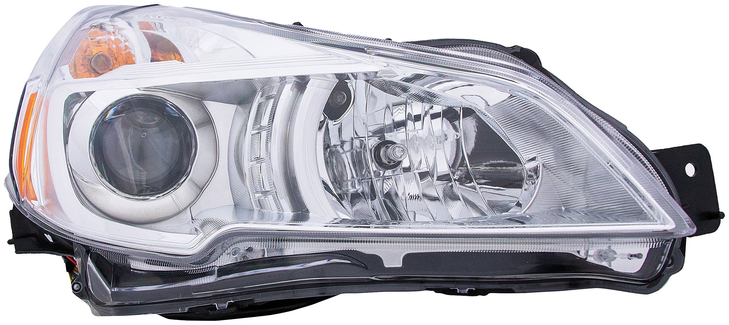 1570033 Passenger Side Halogen Headlight, With bulb(s), Clear Lens, Chrome Interior