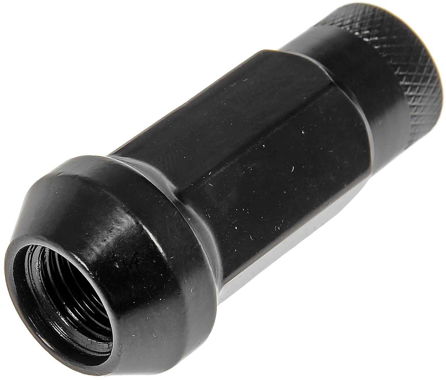 713-485A AutoGrade Series Lug Nut - Black, Carbon Steel, Open End Duplex Acorn, M12-1.25 Direct Fit, Set of 20