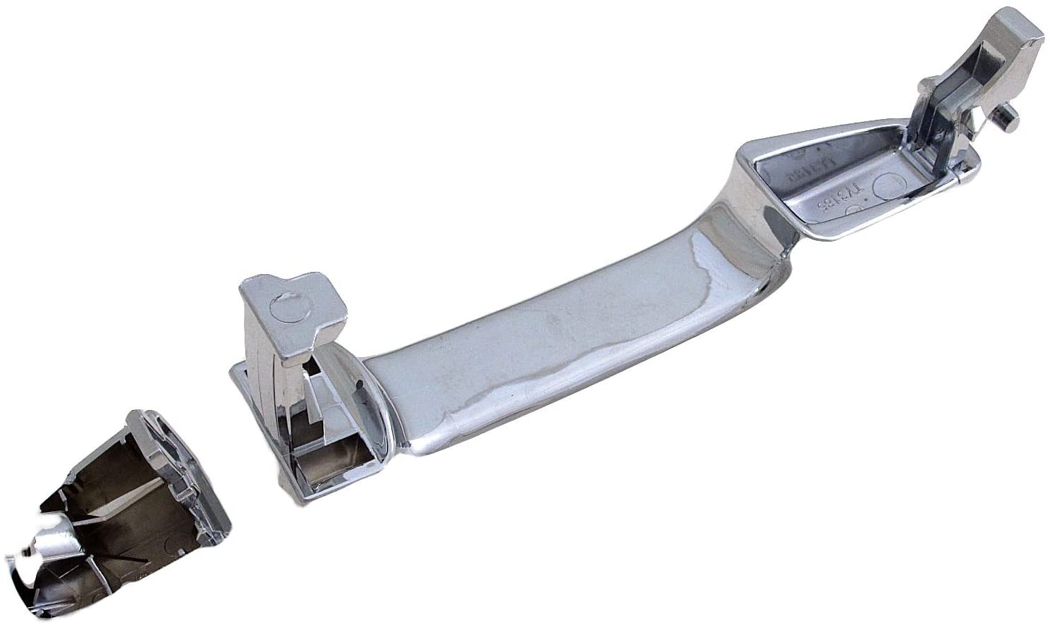 81167 Front, Passenger Side Smooth Black Exterior Door Handle, Without Key Hole, Help Series - Image 2