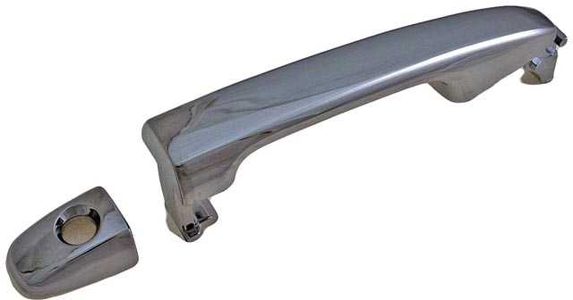81169 Front, Driver Side Chrome Exterior Door Handle, With Key Hole, Help Series