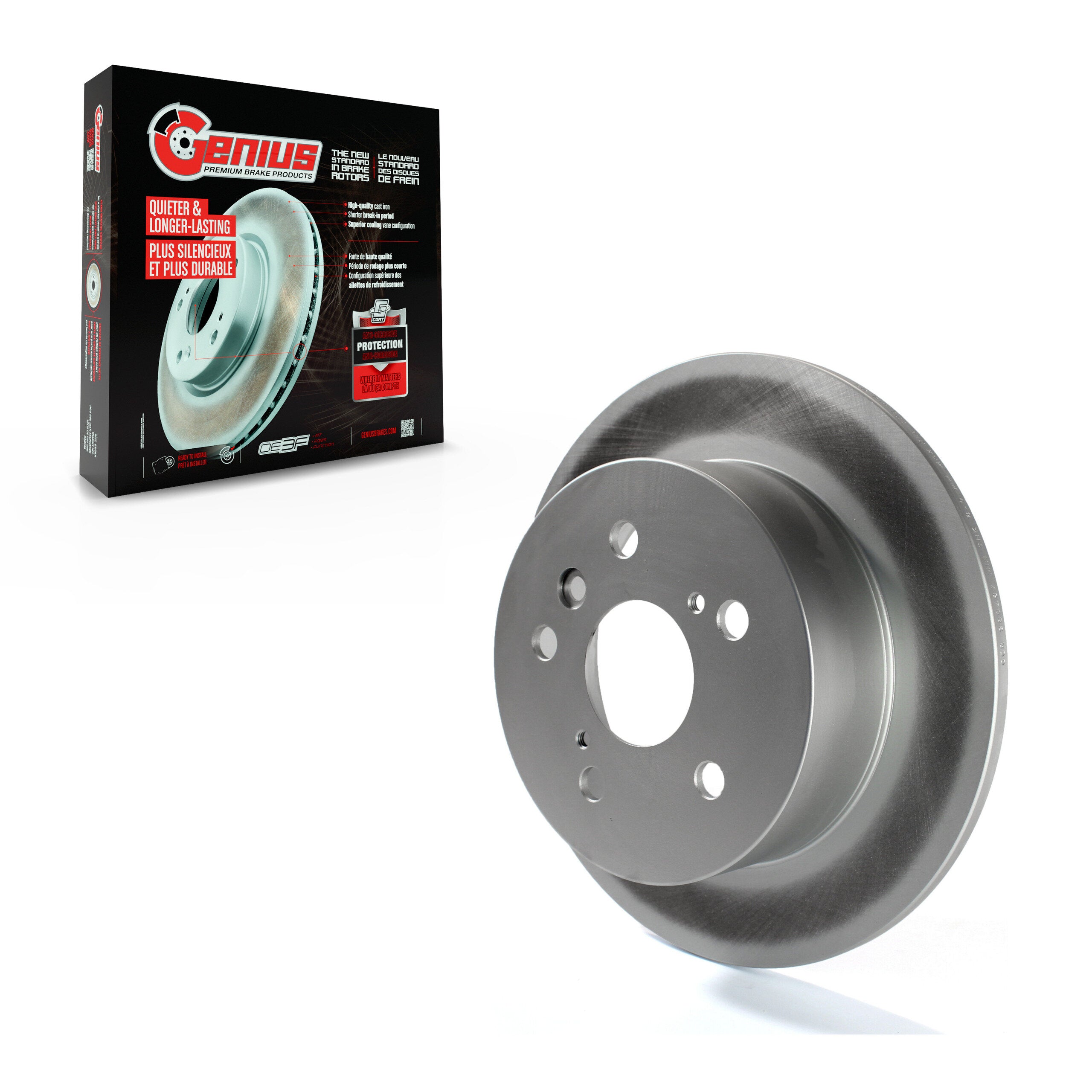 Rear Coated Disc Brake Rotor (1 Piece Only) GCR-980467 For Toyota Camry Lexus ES350 Avalon