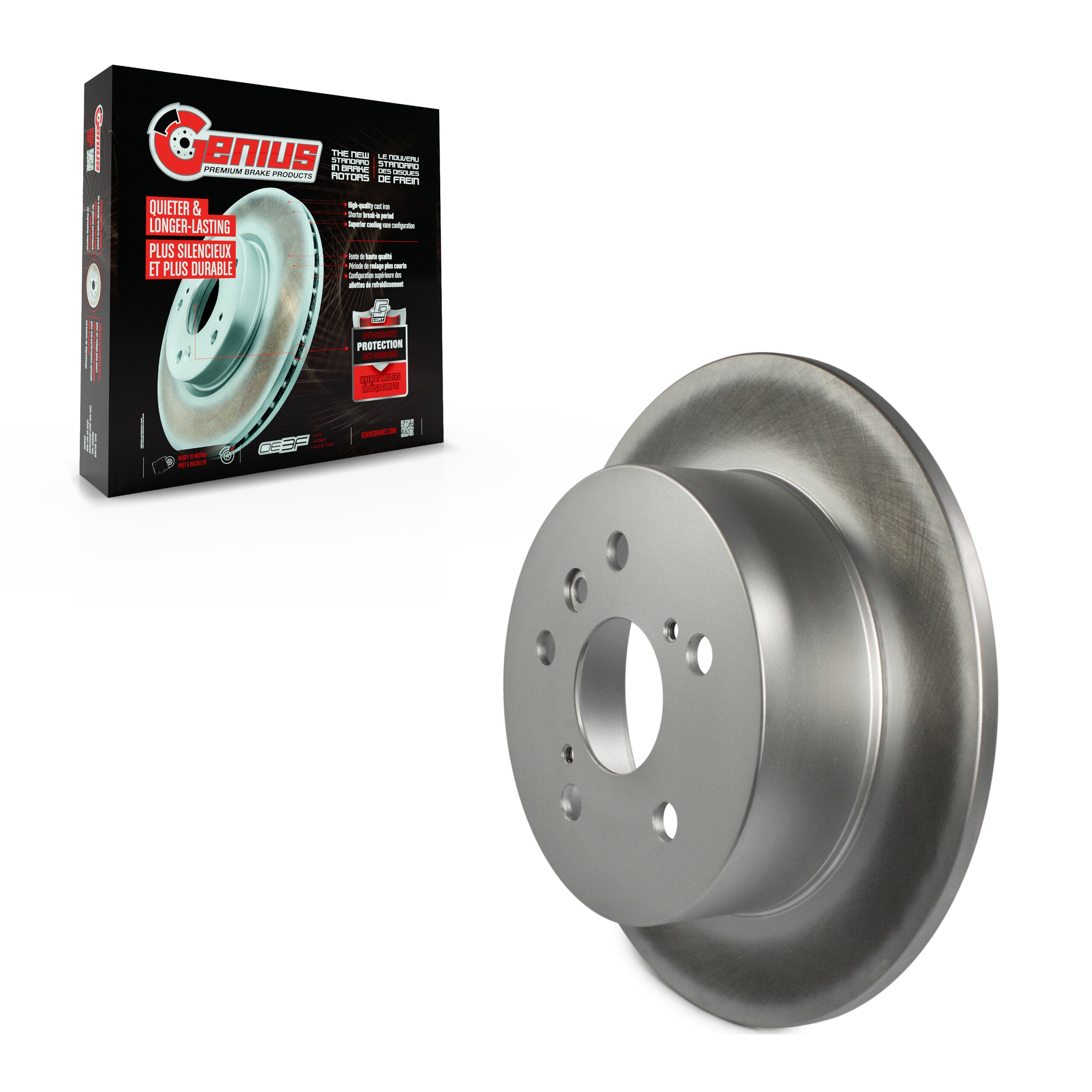 Rear Coated Disc Brake Rotor (1 Piece Only) GCR-980972 For Toyota Camry Lexus ES350 Avalon ES300h