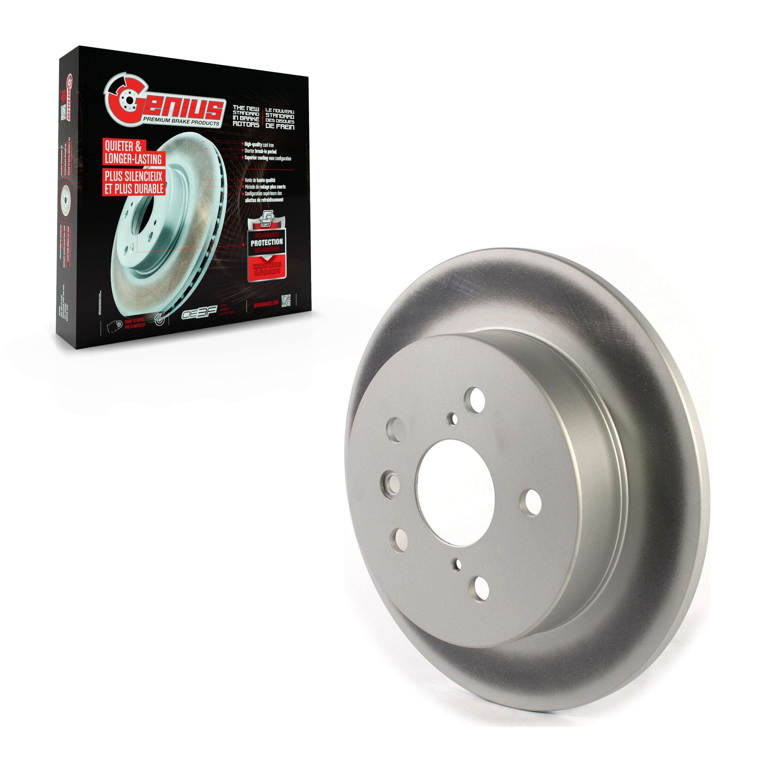 Rear Coated Disc Brake Rotor (1 Piece Only) GCR-982285 For Toyota Camry