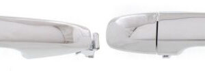Rear, Driver and Passenger Side Chrome Exterior Door Handle, Without Key Hole