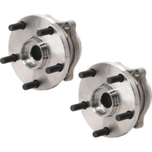 Rear, Driver and Passenger Side Wheel Hub, 5 Lugs, With Bearing