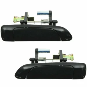 REAR OUTSIDE DOOR Handles Set LH RH Black NEW for 2001-2005 Honda Civic Sedan