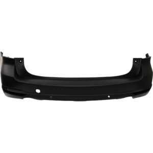 Rear Primed Bumper Cover, With parking aid sensor holes