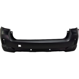 Rear Primed Bumper Cover, With parking aid sensor holes, CAPA Certified
