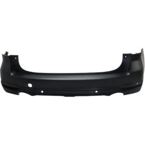 Rear Primed Bumper Cover, With parking aid sensor holes, CAPA Certified