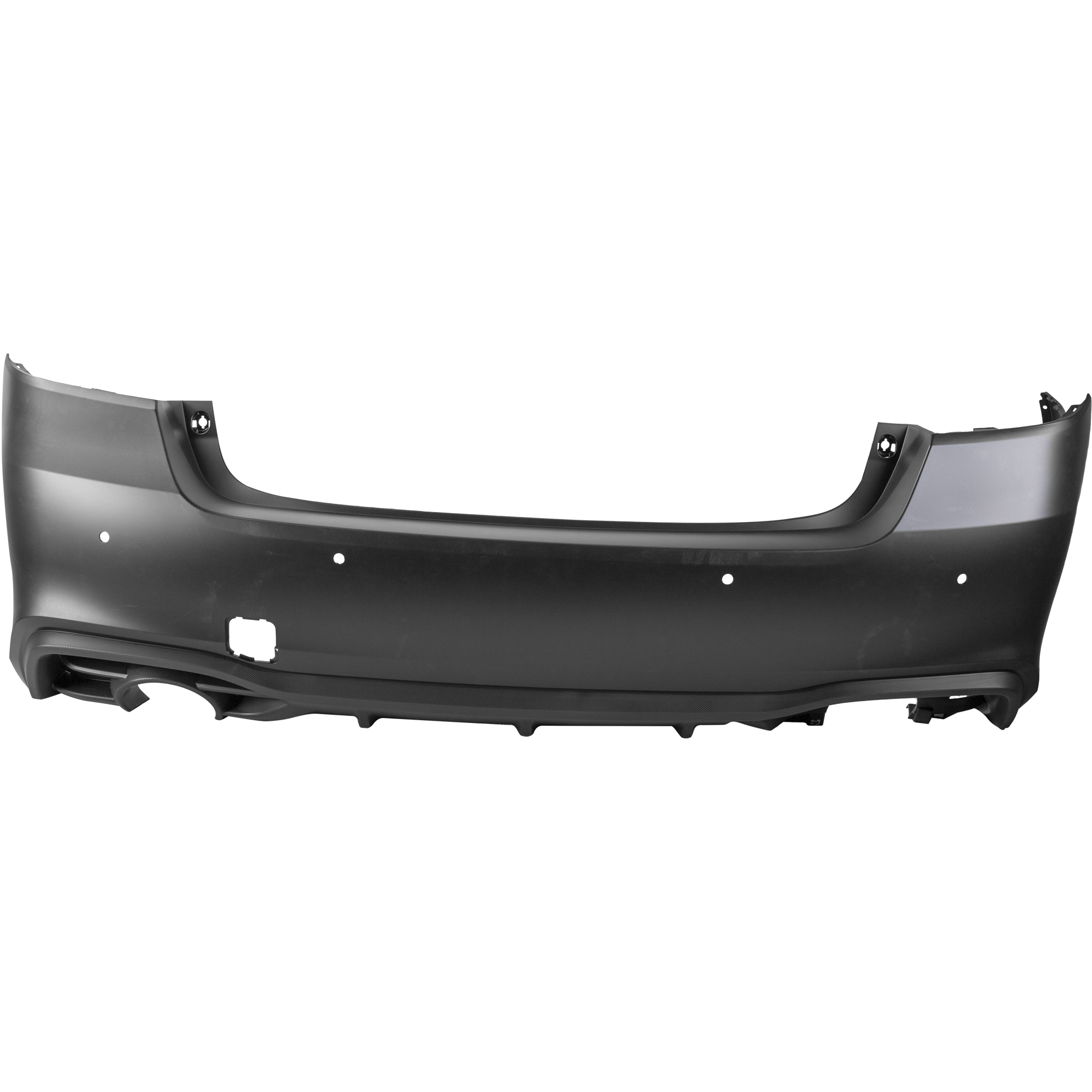 Rear Primed Bumper Cover, without Mounting Bracket, For Models with Object Sensor Holes