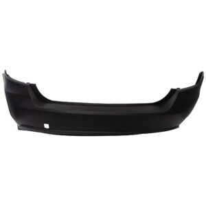 Rear Primed Bumper Cover, Without Object Sensor, CAPA Certified
