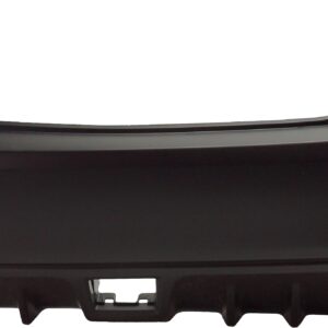 Rear Primed Bumper Cover, Without parking aid sensor holes, CAPA Certified