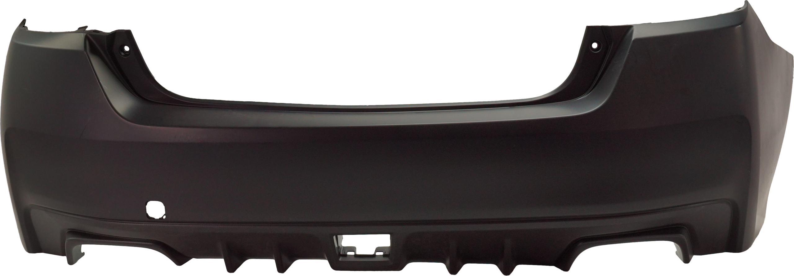 Rear Primed Bumper Cover, Without parking aid sensor holes, CAPA Certified