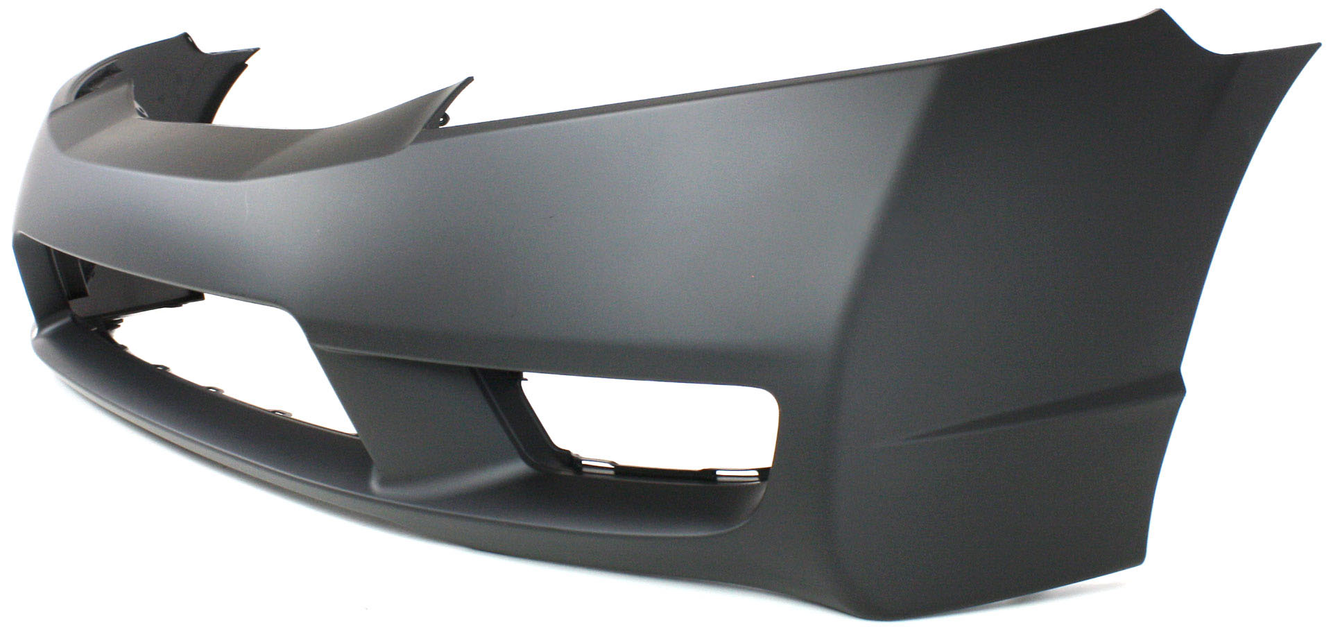 Sedan Front Primed Bumper Cover, With Fog Light Holes, Without parking aid sensor holes, Without tow hook hole, CAPA Certified - Image 2