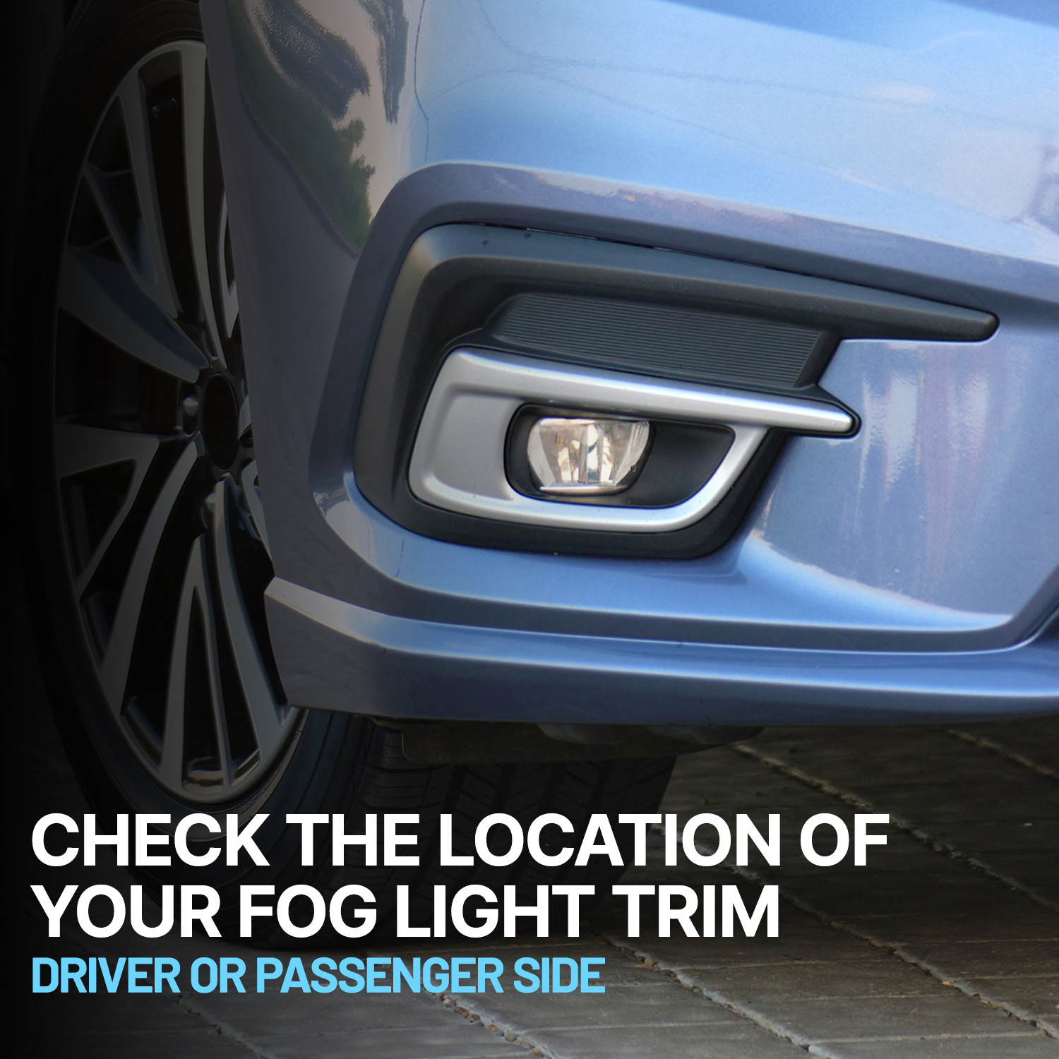 Front, Passenger Side Fog Light Trim, Primed, Ring Bezel, Sedan, 1.8 Liter Engine - Image 5