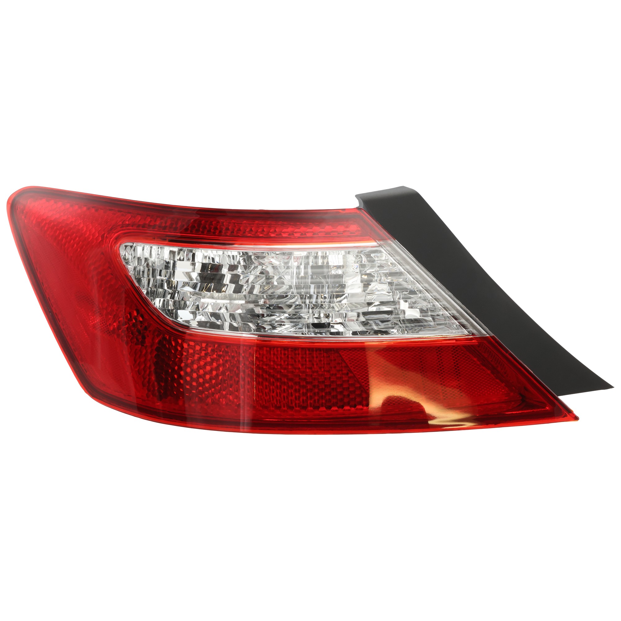 Driver Side Tail Light, without Bulb, Halogen, Clear and Red Lens, Coupe