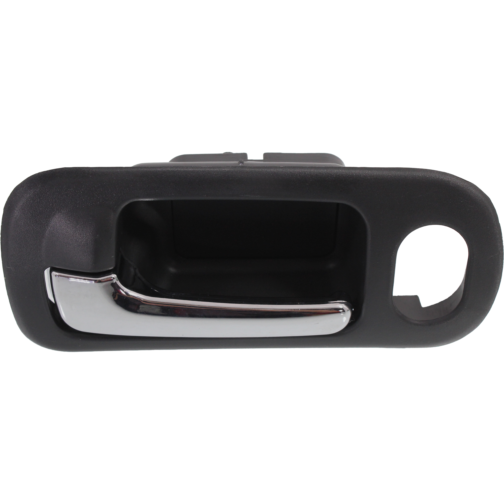 Front, Driver Side Chrome Lever with Black Bezel Interior Door Handle, With Door Lock Hole, Sedan - Image 2